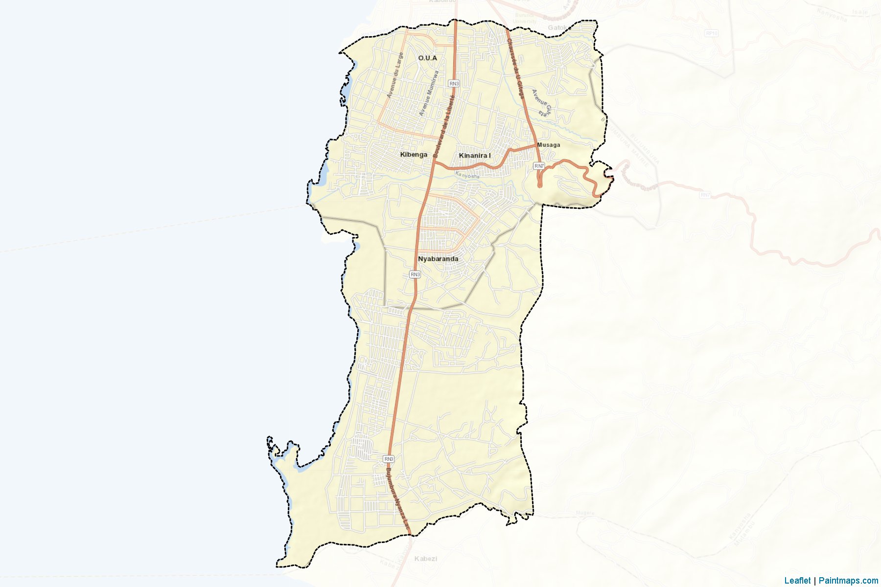 Muestras de recorte de mapas Muha (Bujumbura Mairie)-2