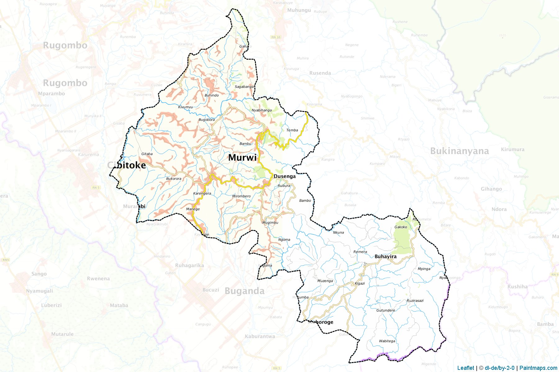 Muestras de recorte de mapas Murwi (Cibitoke)-1