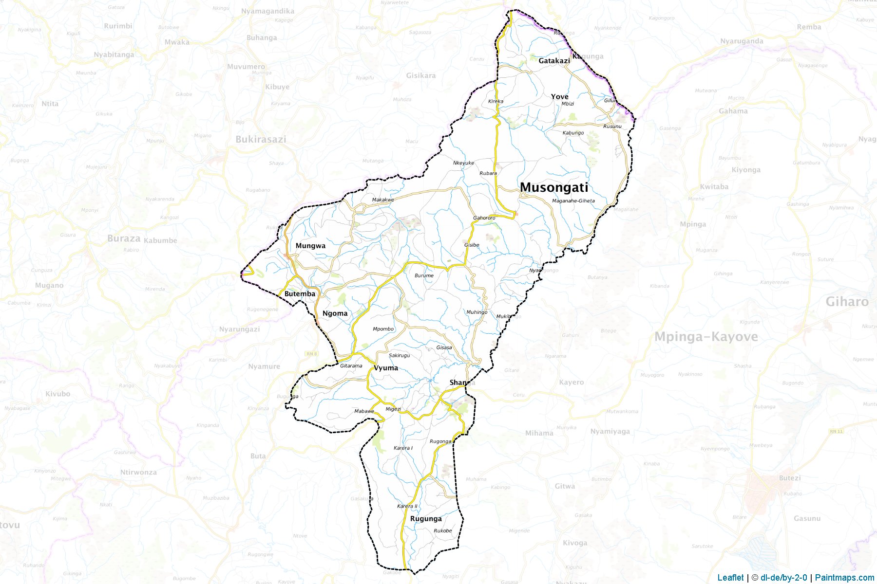 Muestras de recorte de mapas Musongati (Rutana)-1