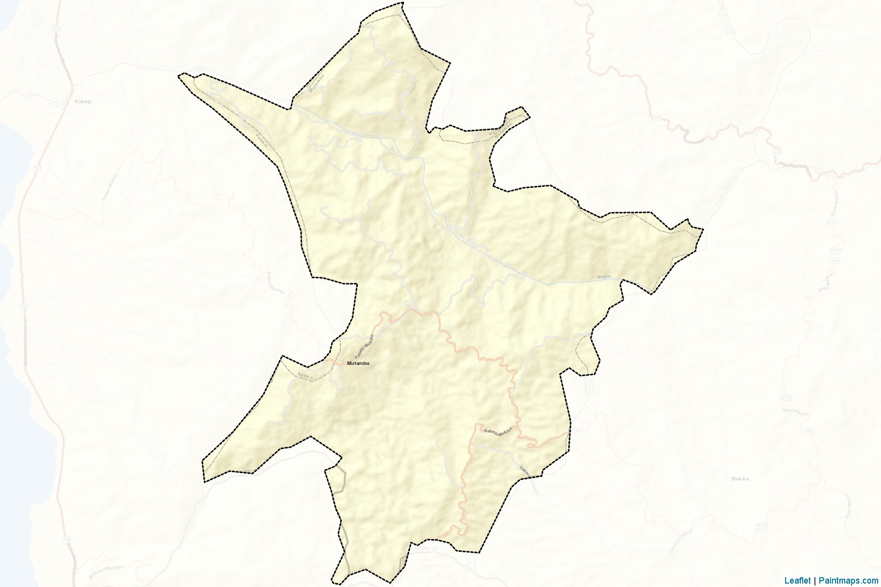 Muestras de recorte de mapas Mutambu (Bujumbura Rural)-2