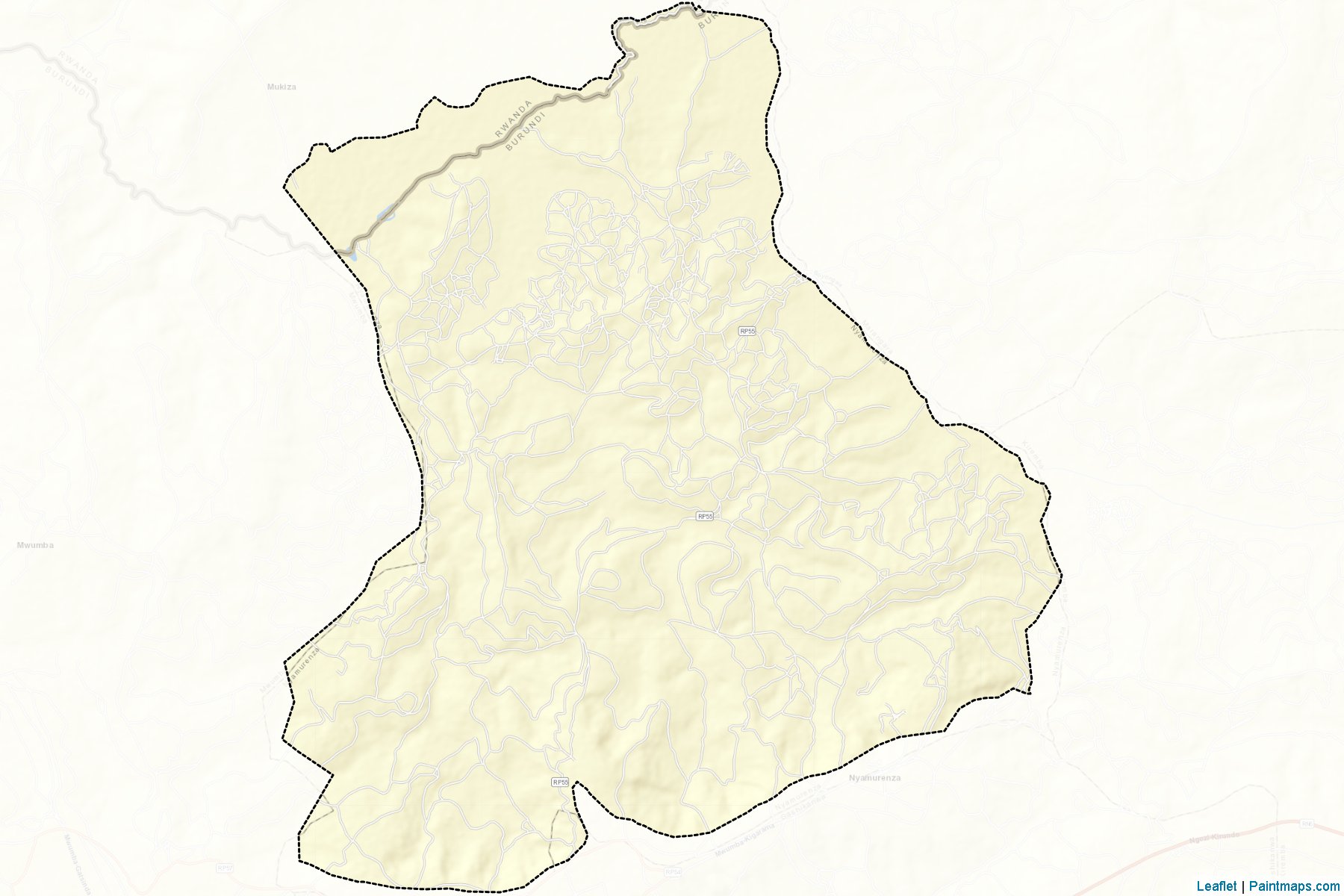 Muestras de recorte de mapas Nyamurenza (Ngozi)-2