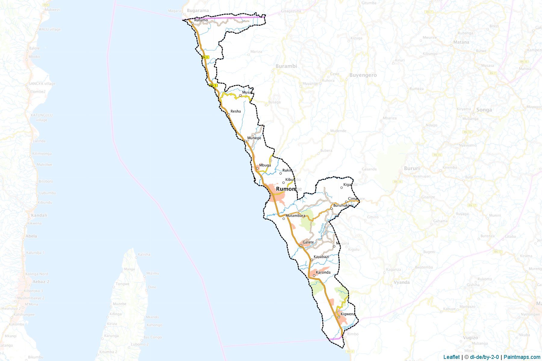 Muestras de recorte de mapas Rumonge (Rumonge)-1