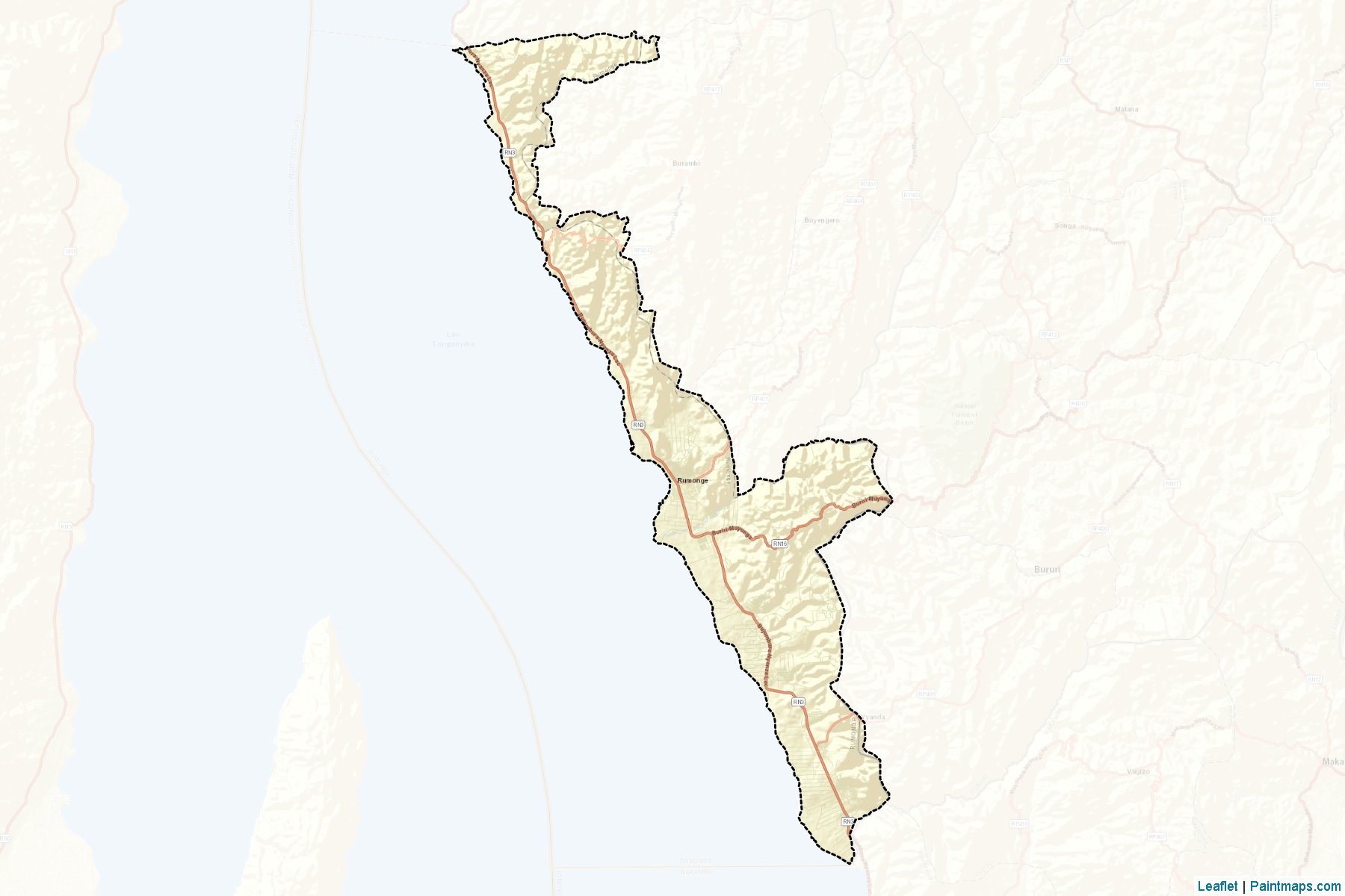 Muestras de recorte de mapas Rumonge (Rumonge)-2