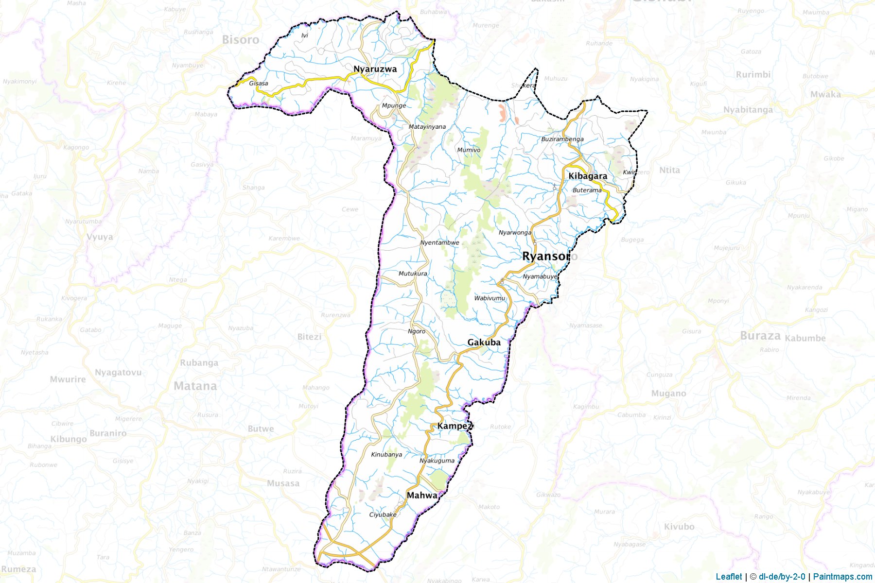 Muestras de recorte de mapas Ryansoro (Gitega)-1