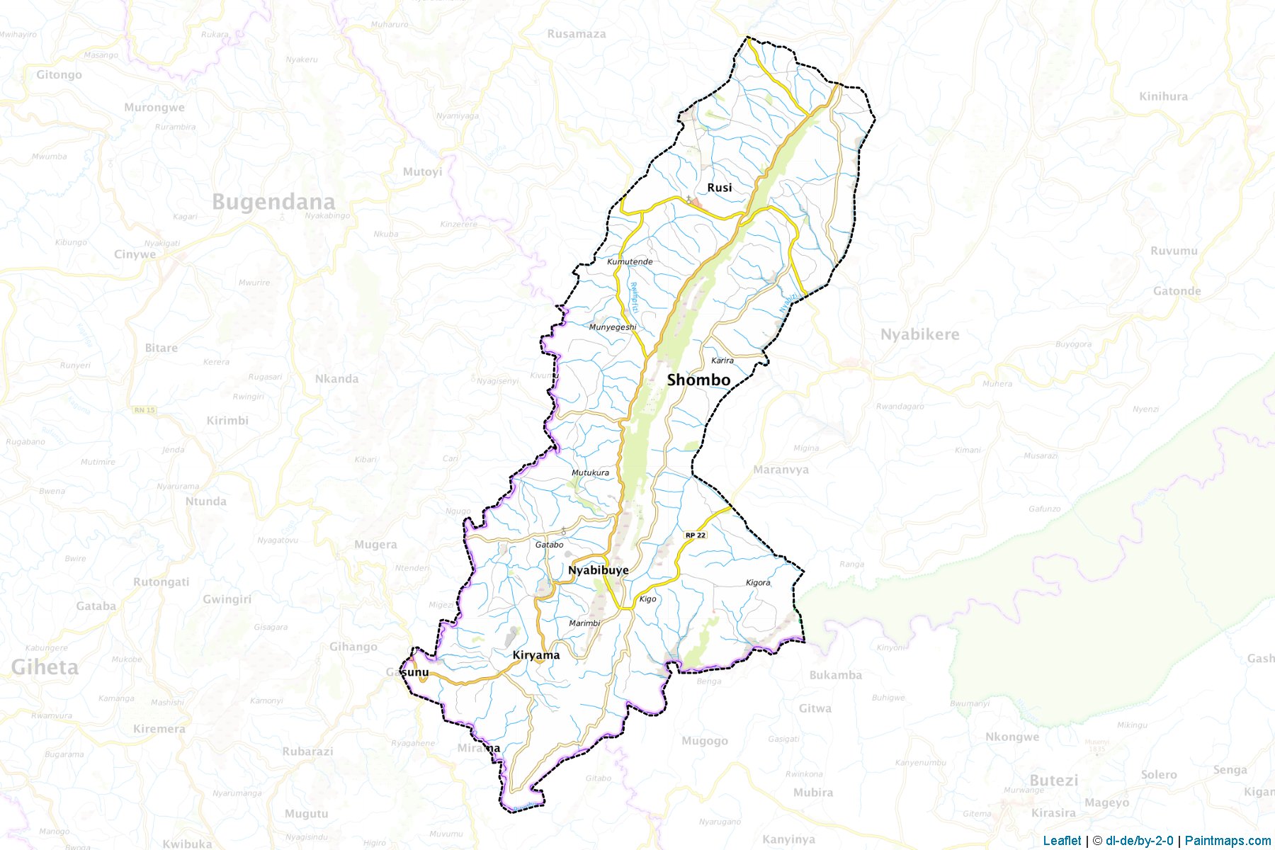 Muestras de recorte de mapas Shombo (Karuzi)-1