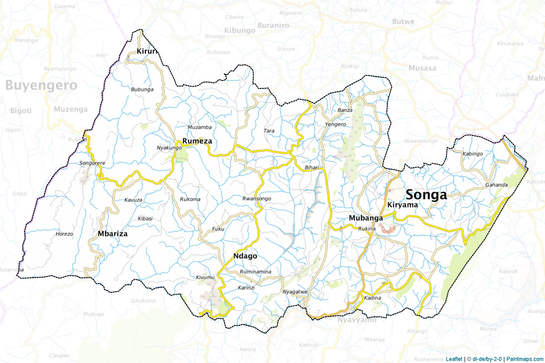 Muestras de recorte de mapas Songa (Bururi)-1