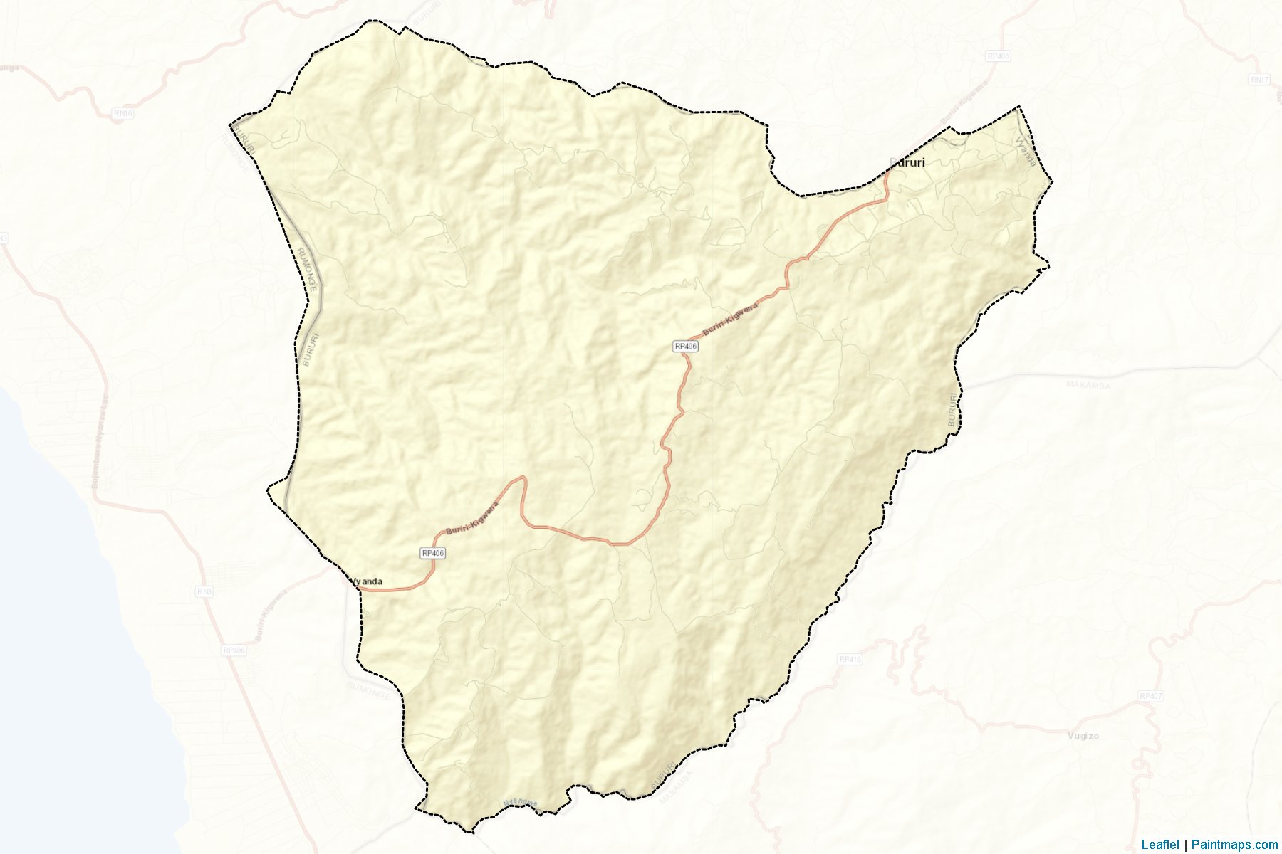 Muestras de recorte de mapas Vyanda (Bururi)-2