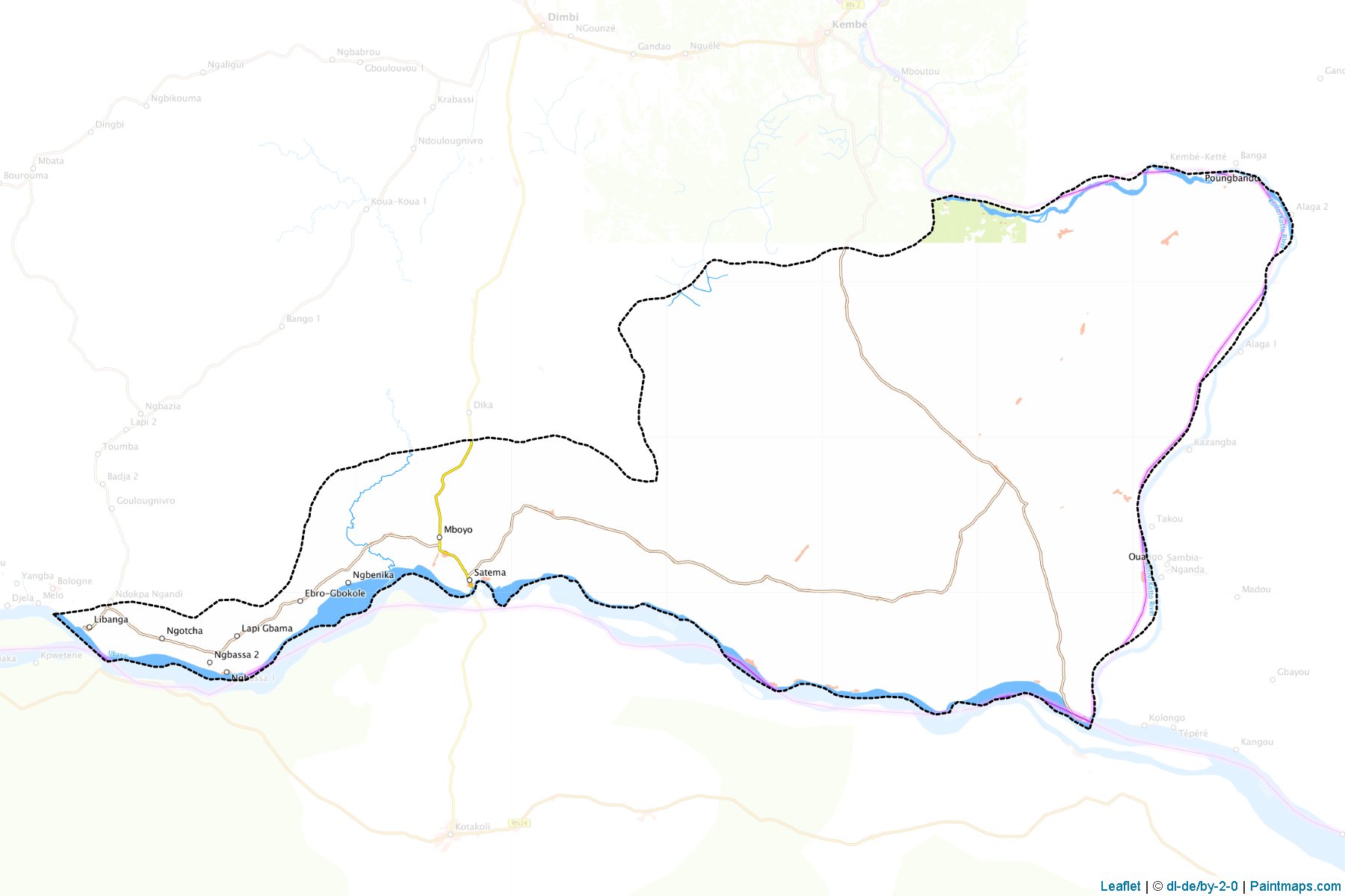 Satema (Basse-Kotto) Map Cropping Samples-1