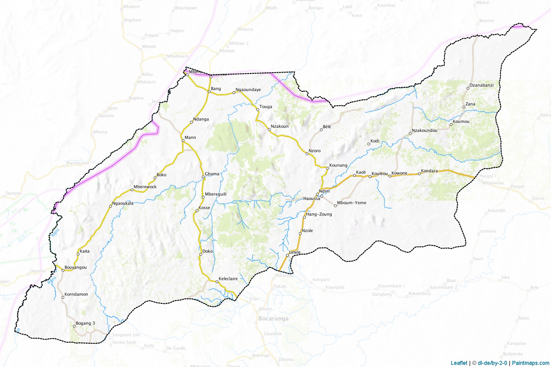 Muestras de recorte de mapas Ngaoundaye (Ouham-Pendé)-1