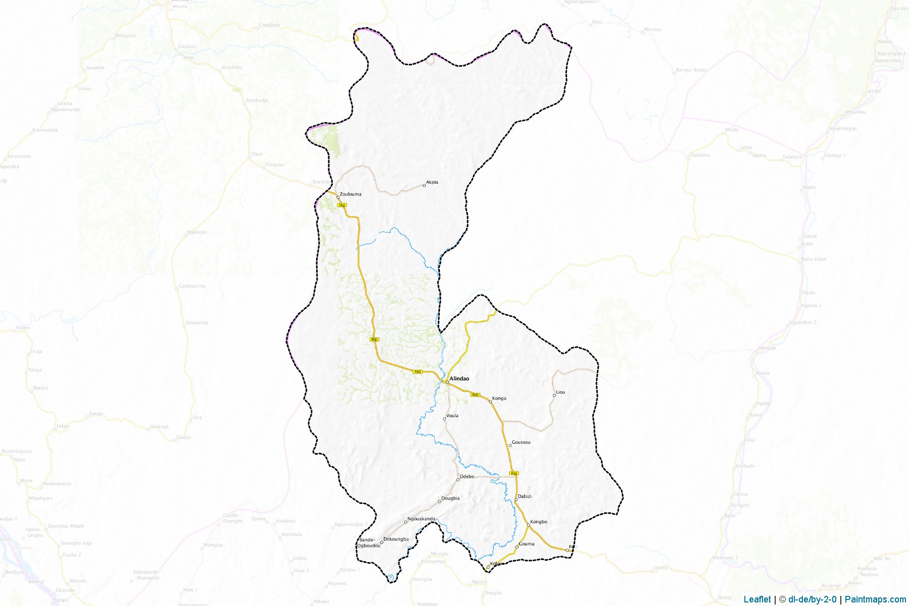 Muestras de recorte de mapas Alindao (Basse-Kotto)-1