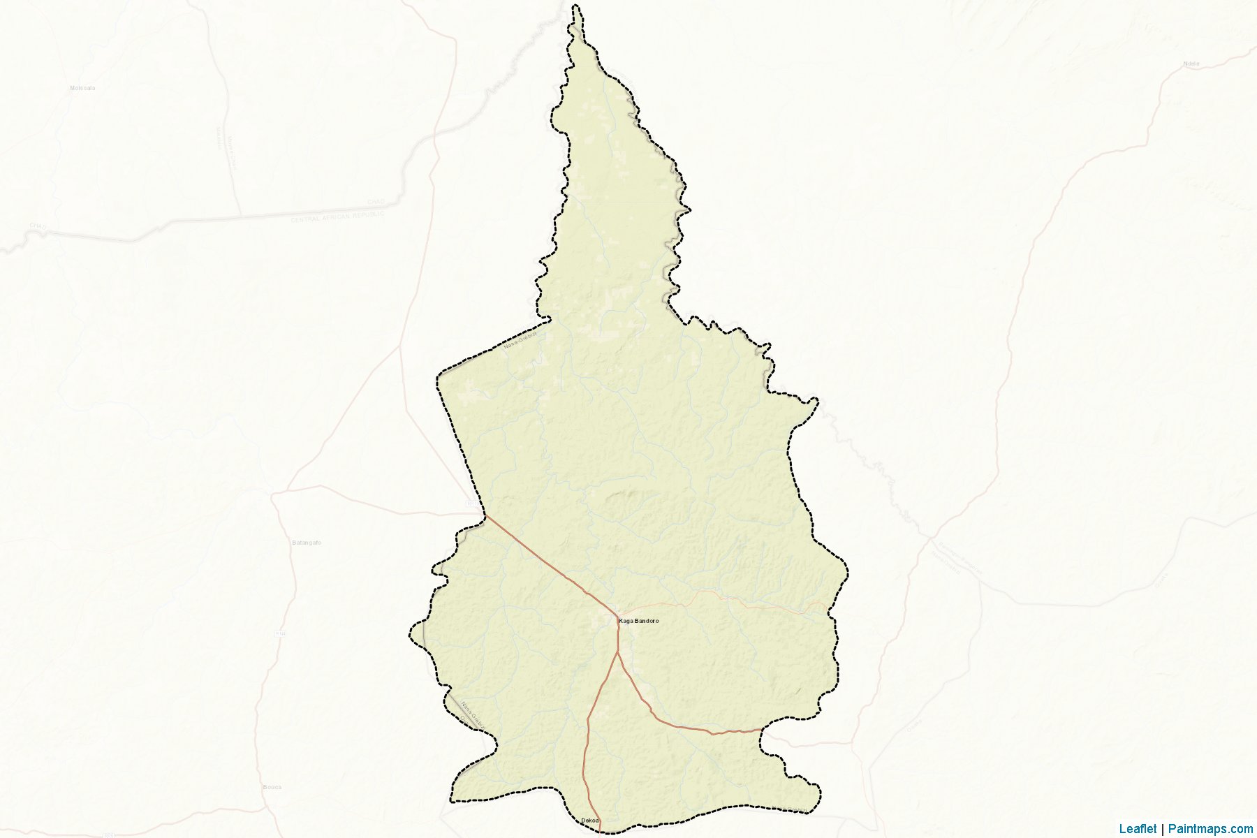 Kaga-Bandoro (Nana-Grébizi Prefecture) Map Cropping Samples-2