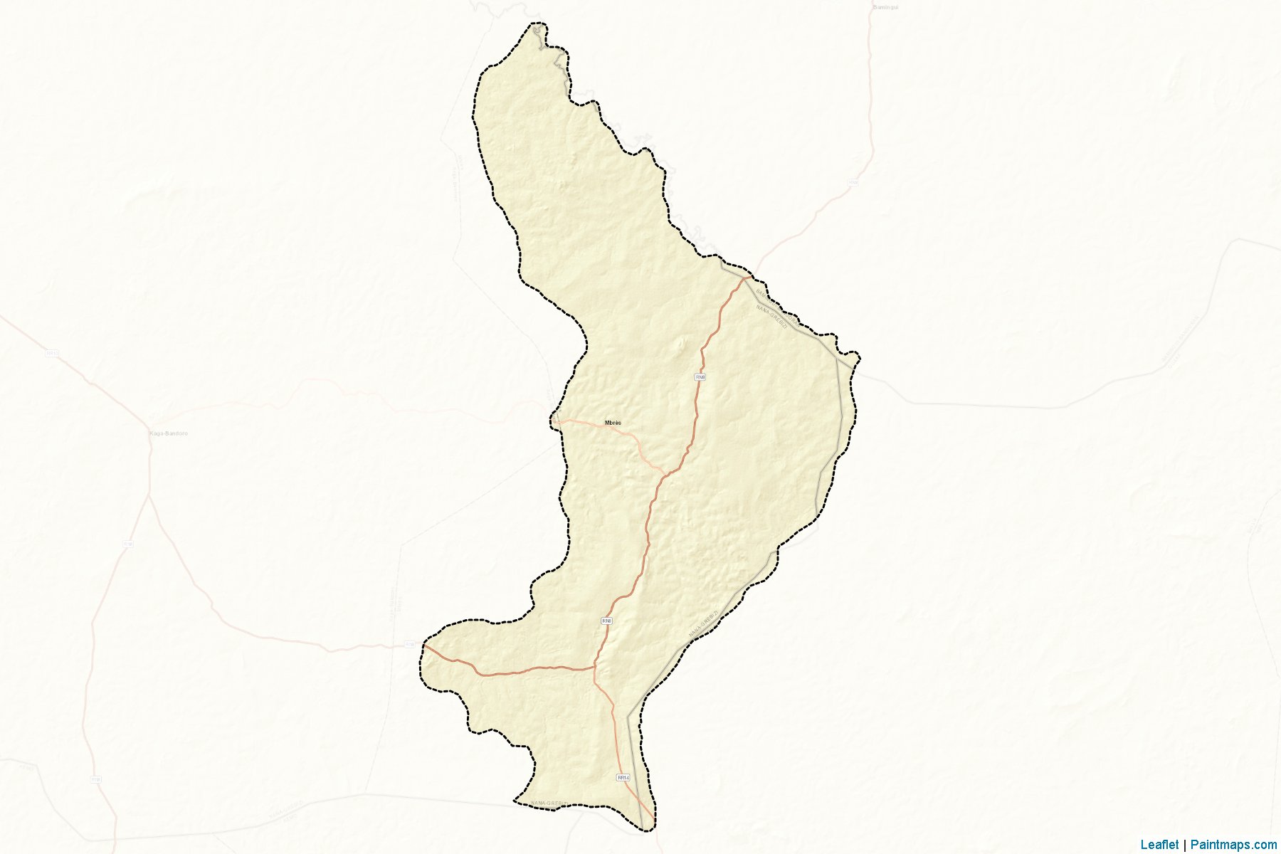 Mbrès (Nana-Grébizi Prefecture) Map Cropping Samples-2