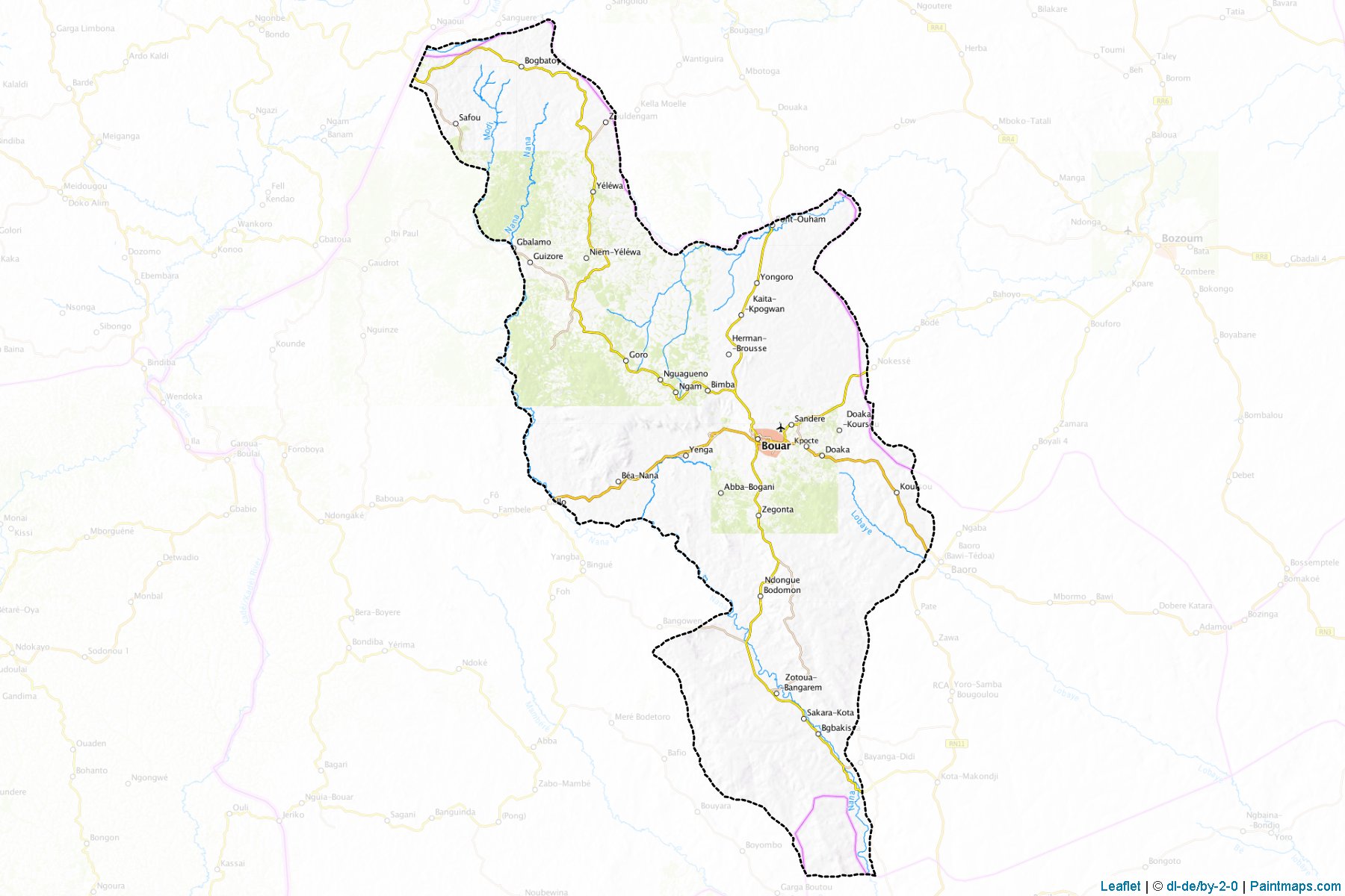 Muestras de recorte de mapas Bouar (Nana-Mambéré)-1