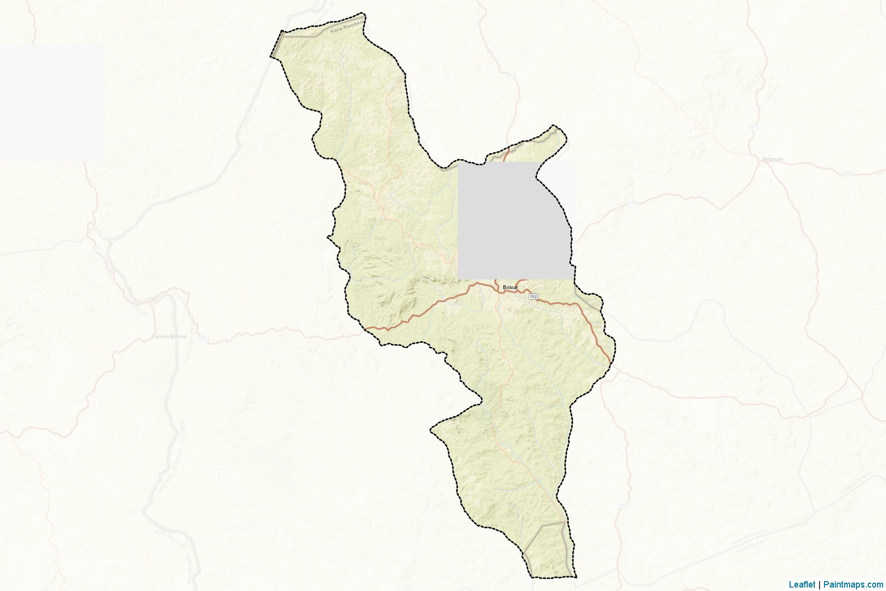 Bouar (Nana-Mambéré Prefecture) Map Cropping Samples-2