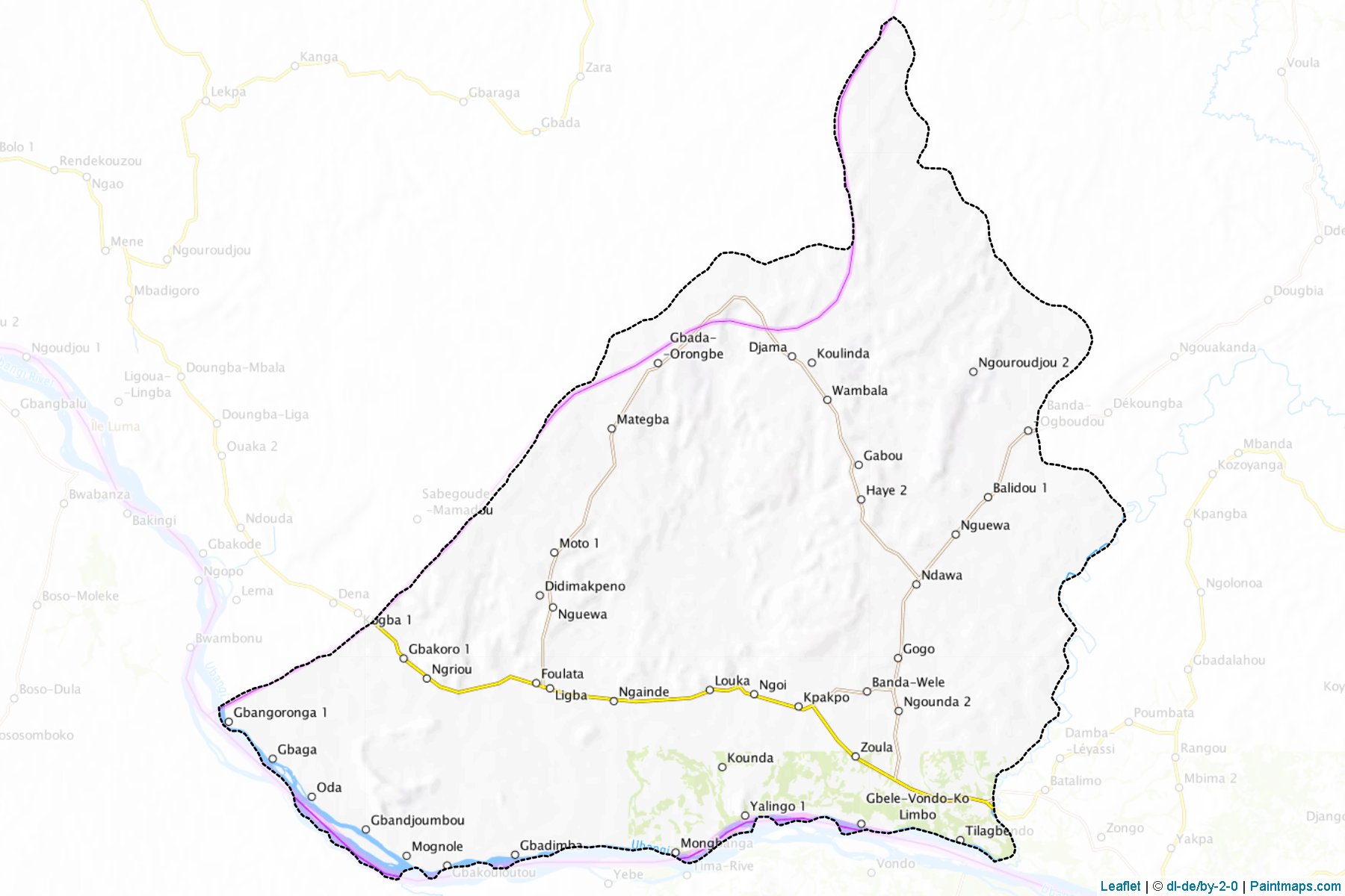 Muestras de recorte de mapas Zangba (Basse-Kotto)-1