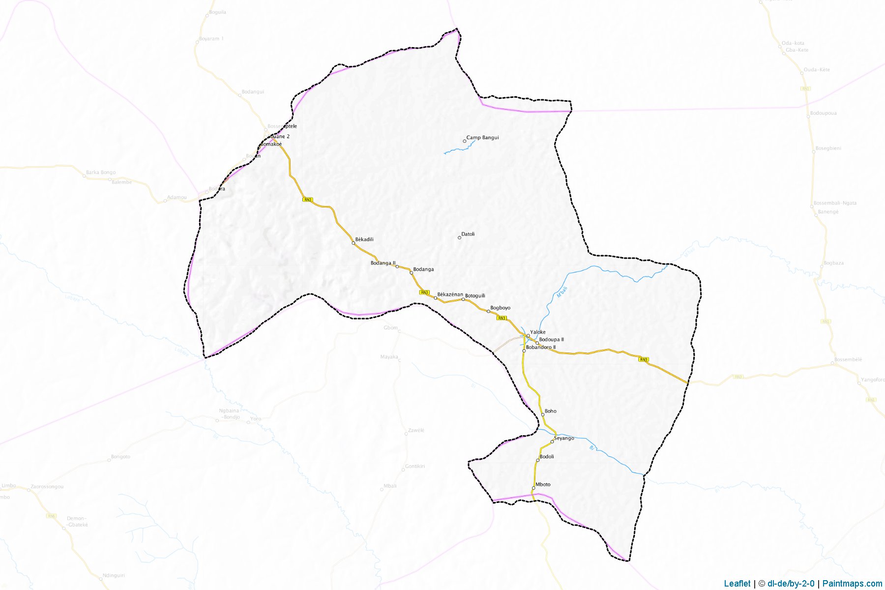 Muestras de recorte de mapas Yaloke (Ombella M'Poko)-1