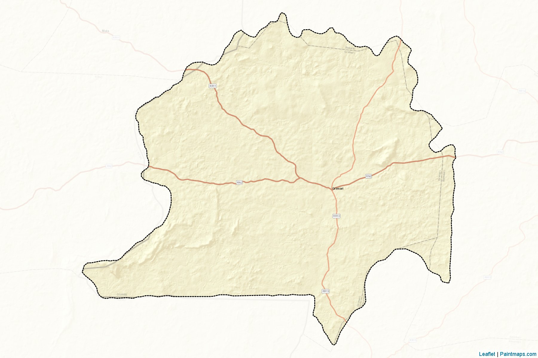 Muestras de recorte de mapas Grimari (Ouaka)-2