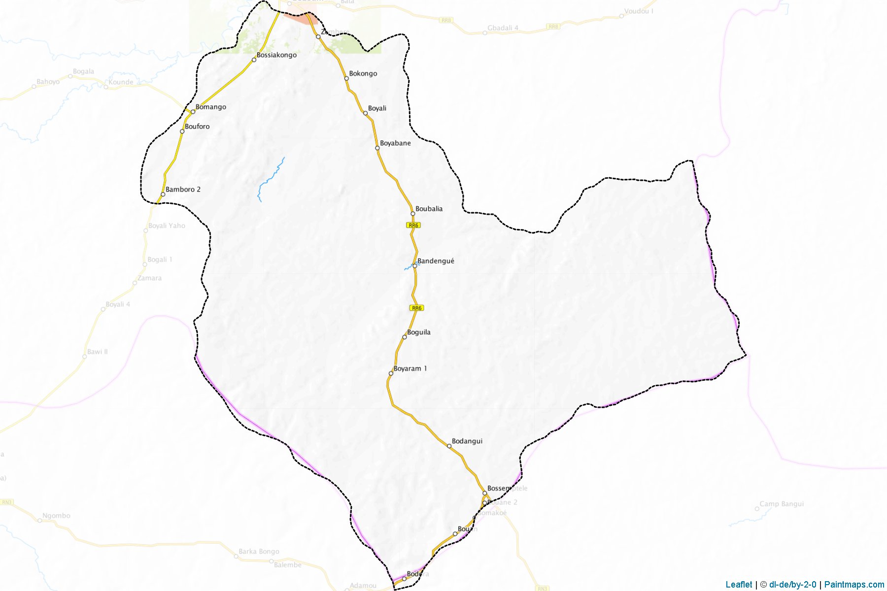 Muestras de recorte de mapas Bossemptele (Ouham-Pendé)-1