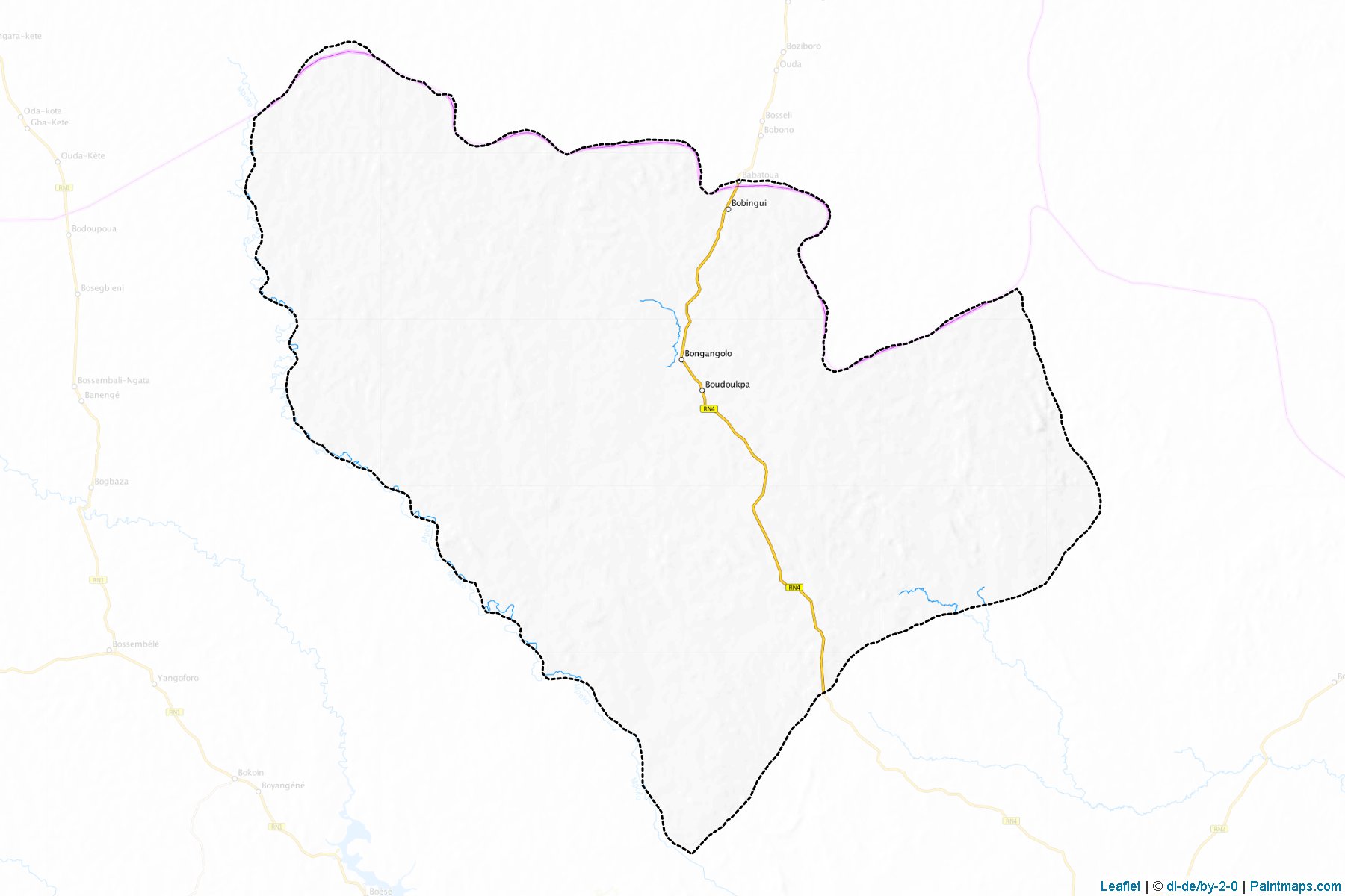 Muestras de recorte de mapas Bogangolo (Ombella M'Poko)-1