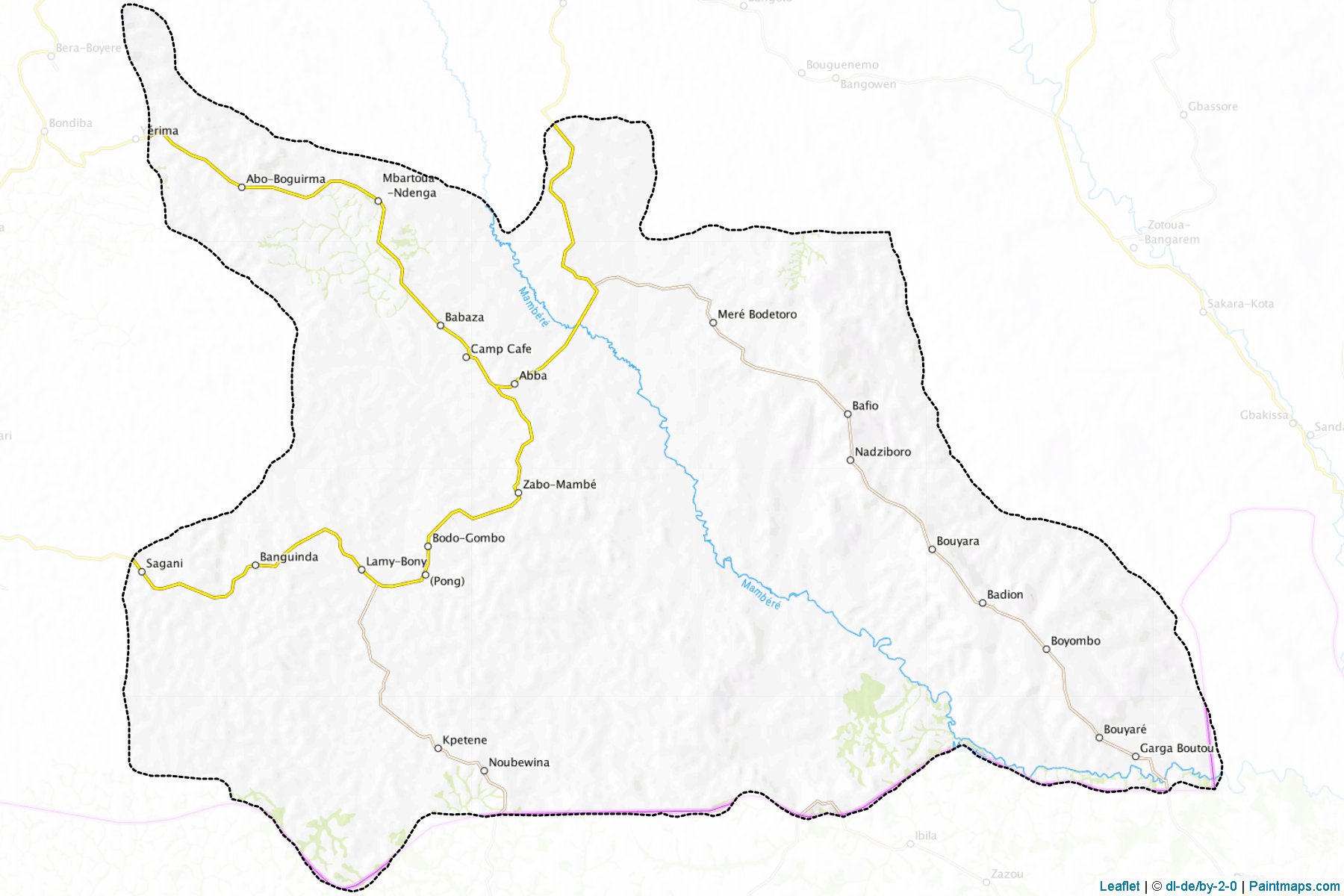 Muestras de recorte de mapas Abba (Nana-Mambéré)-1