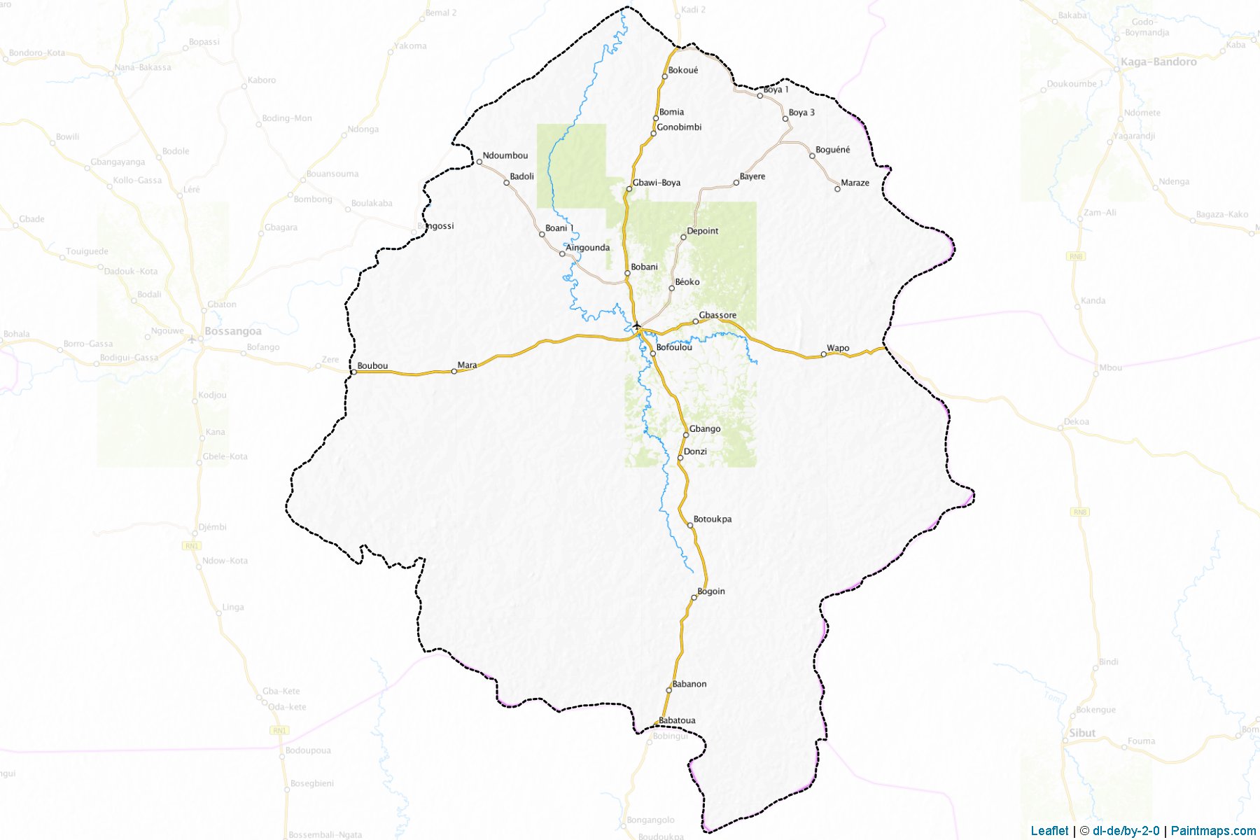 Muestras de recorte de mapas Bouca (Ouham)-1