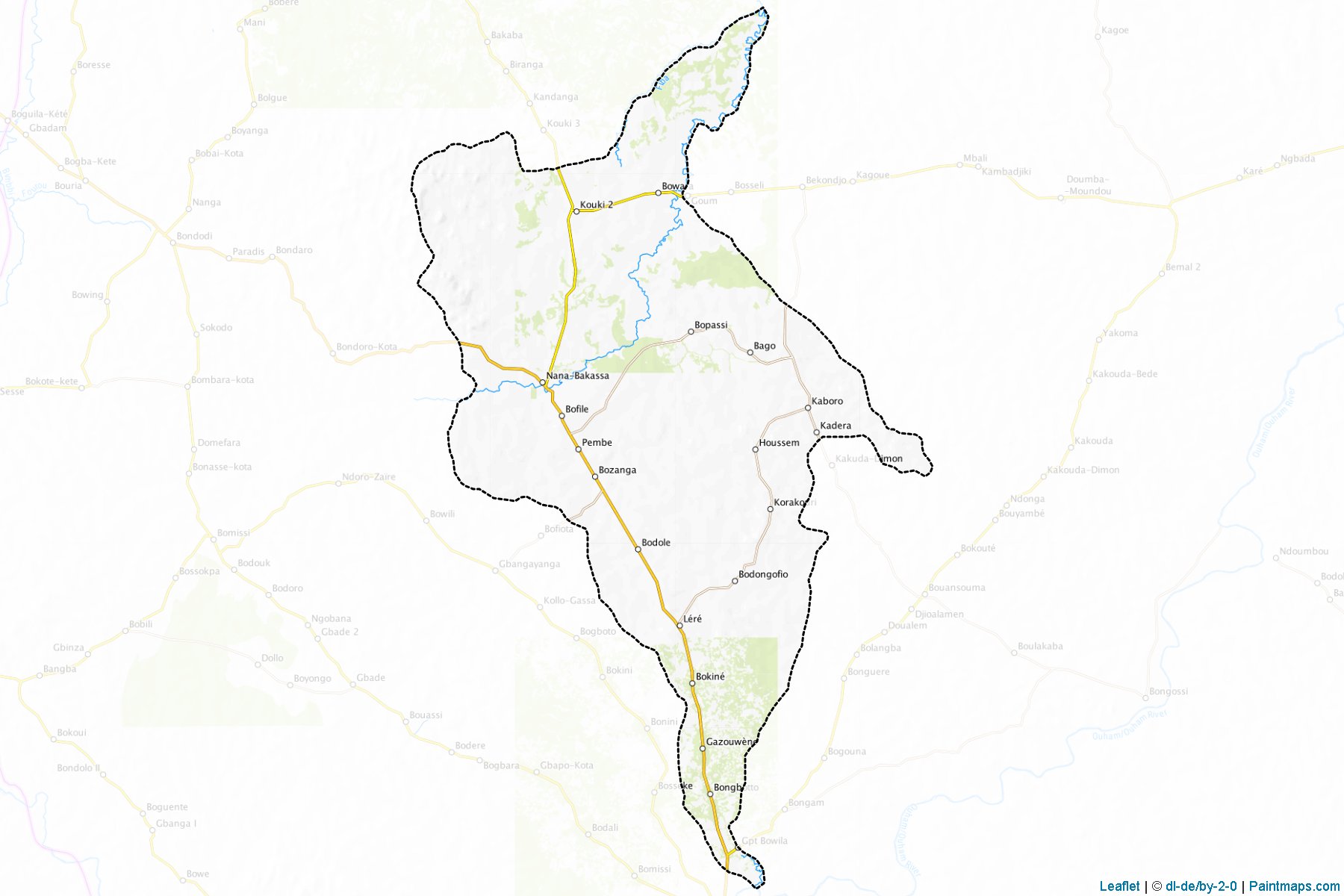 Muestras de recorte de mapas Nana-Bakassa (Ouham)-1