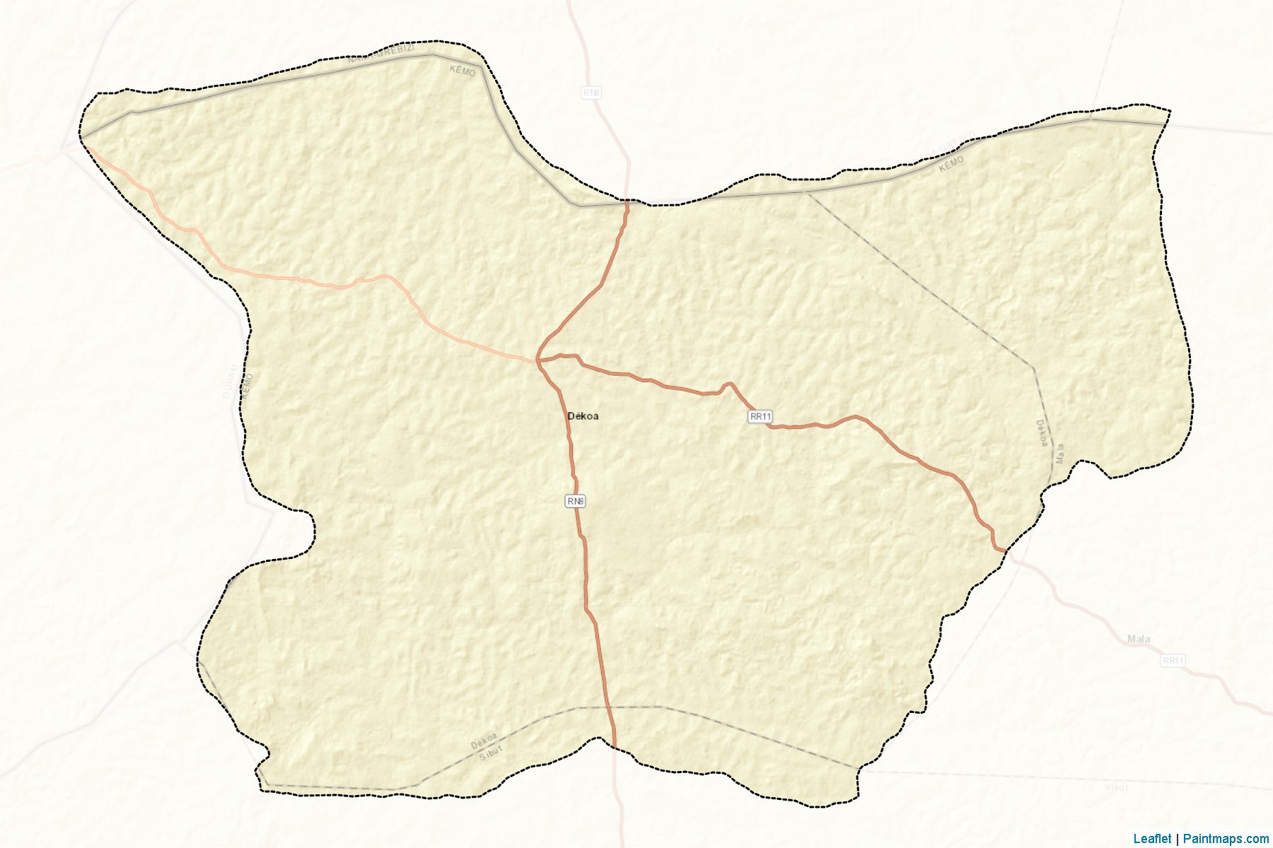 Dékoa (Kémo Prefecture) Map Cropping Samples-2