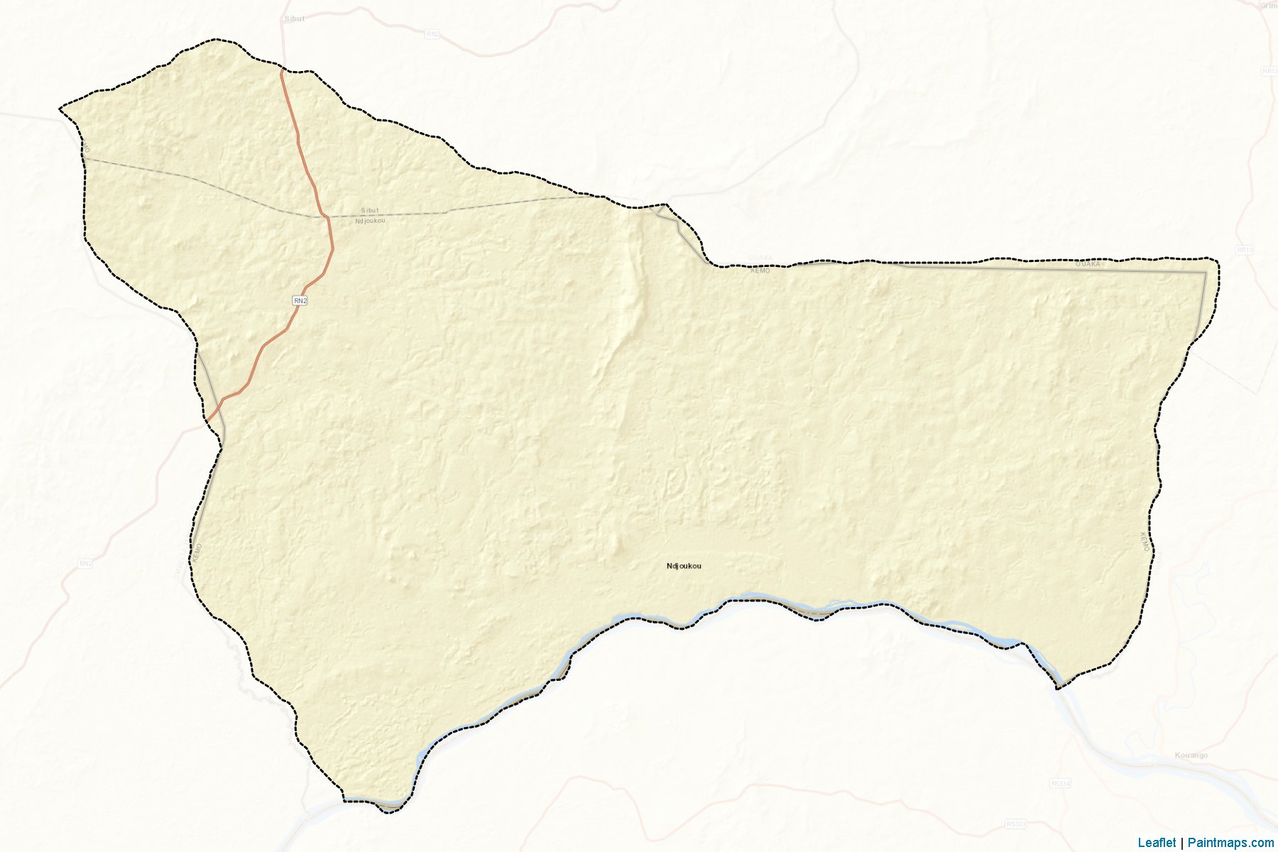 Muestras de recorte de mapas Ndjoukou (Kémo)-2