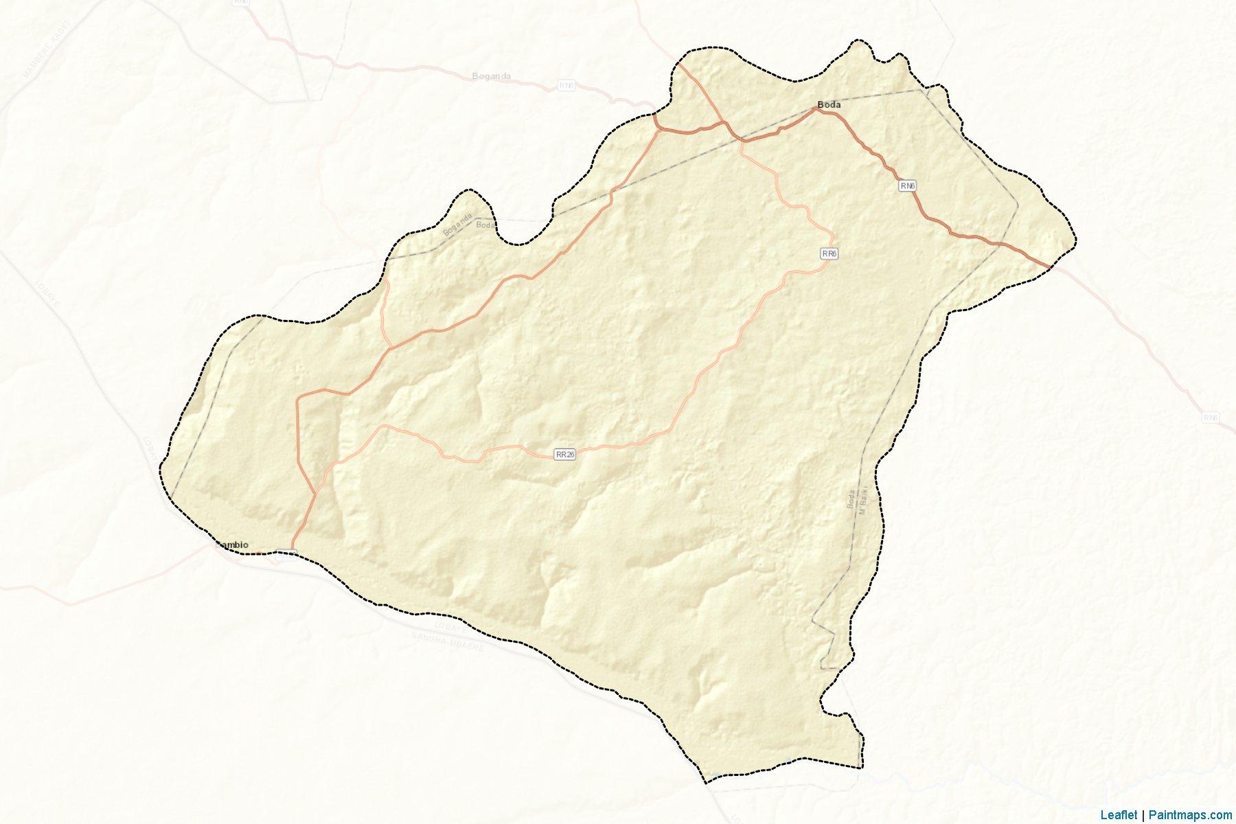 Muestras de recorte de mapas Boda (Lobaye)-2