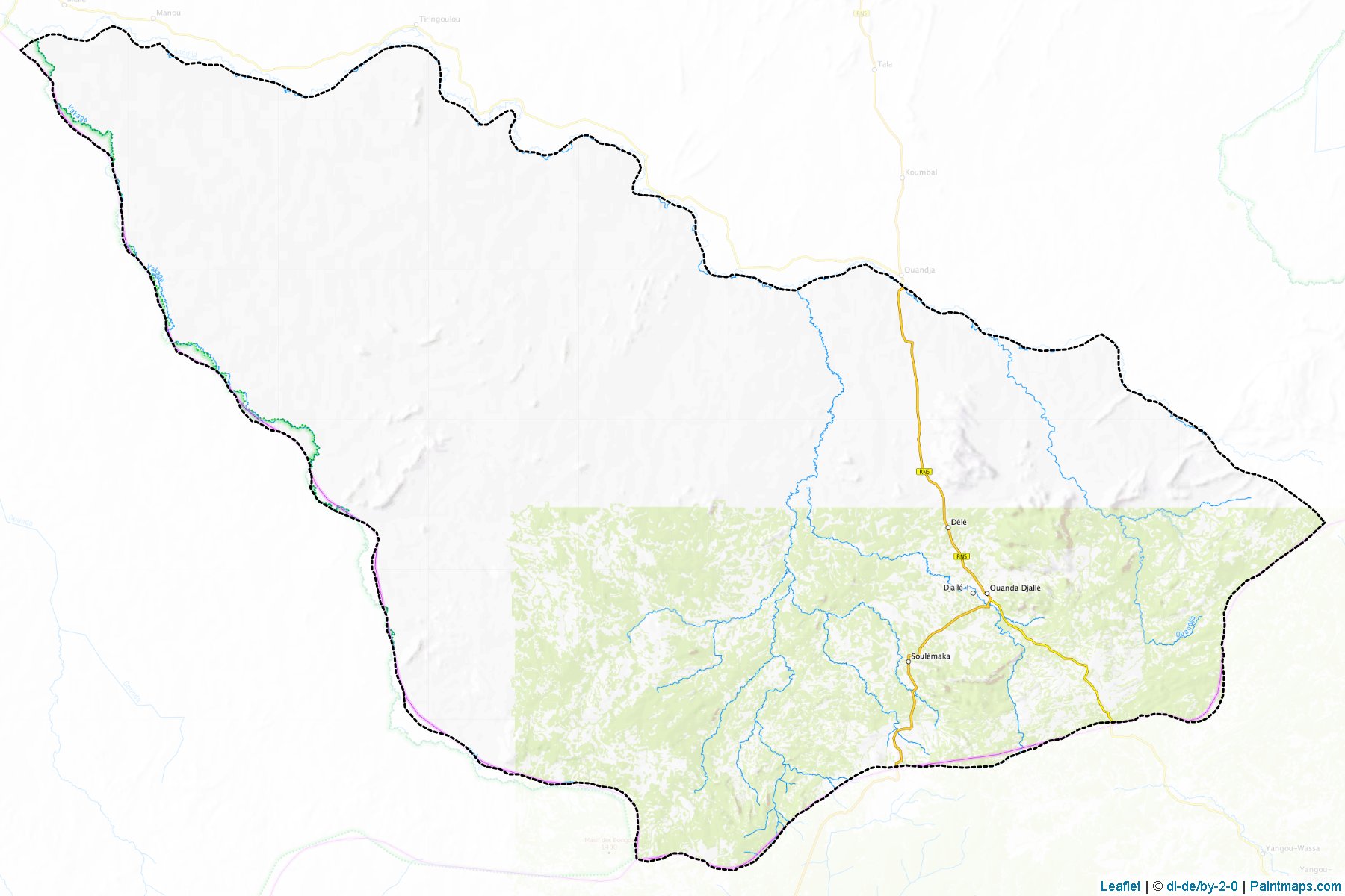 Ouanda Djalle (Vakaga) Haritası Örnekleri-1
