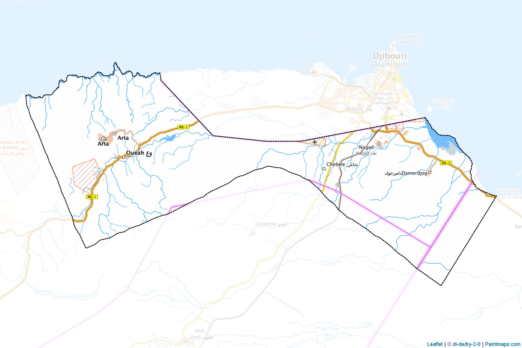 Muestras de recorte de mapas Djibouti (Arta)-1