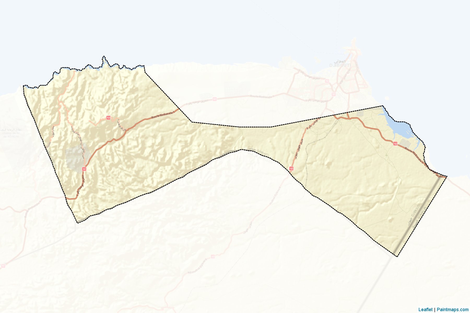 Muestras de recorte de mapas Djibouti (Arta)-2