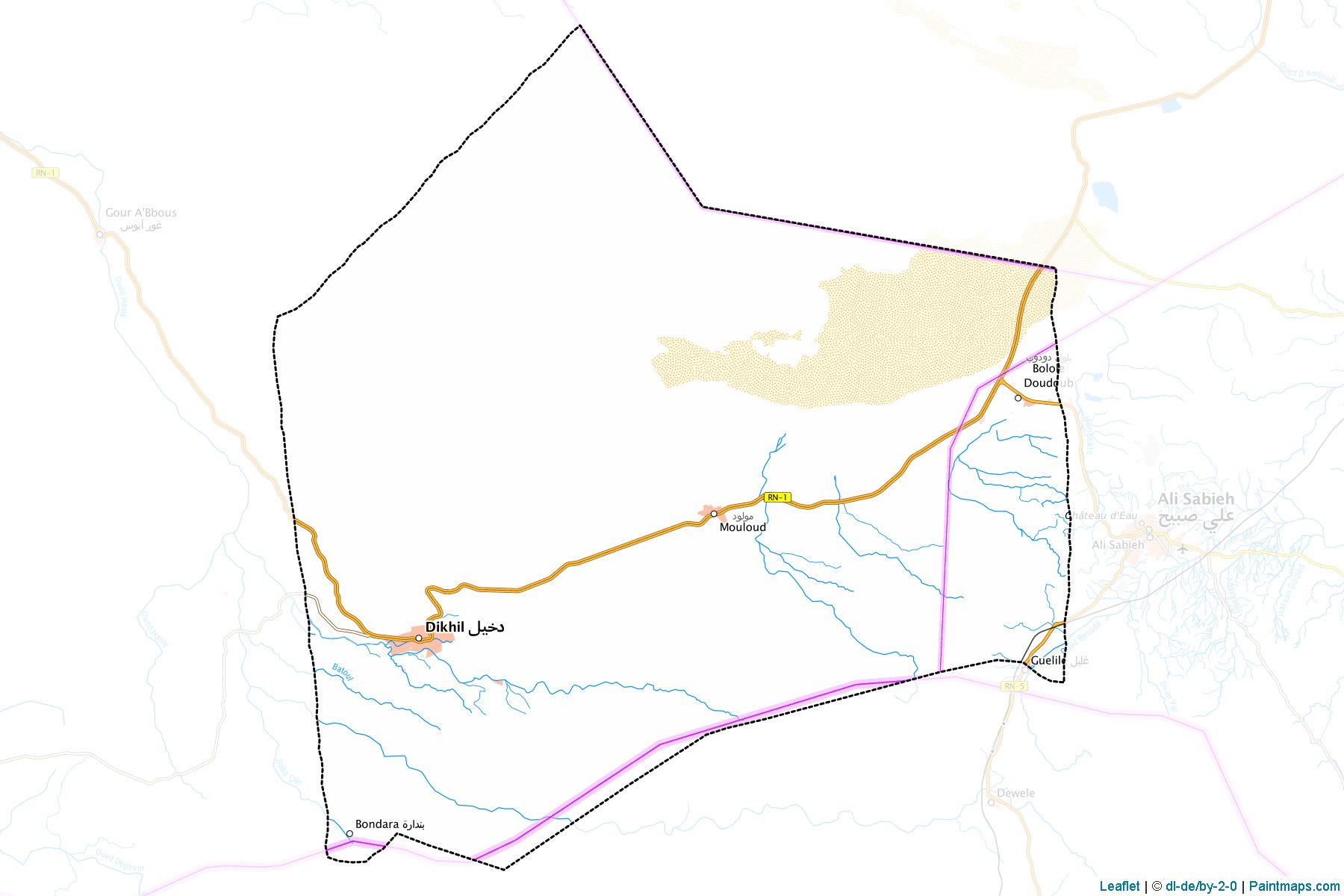 Dikhil (Dikhil) Map Cropping Samples-1