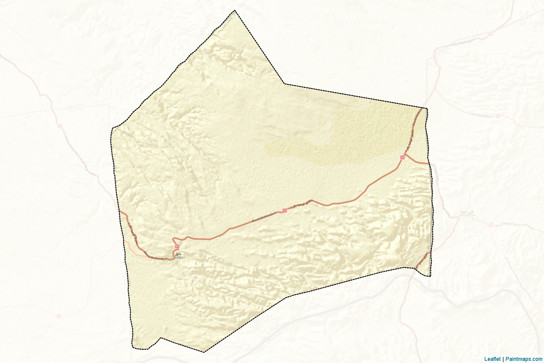 Dikhil (Dikhil) Map Cropping Samples-2