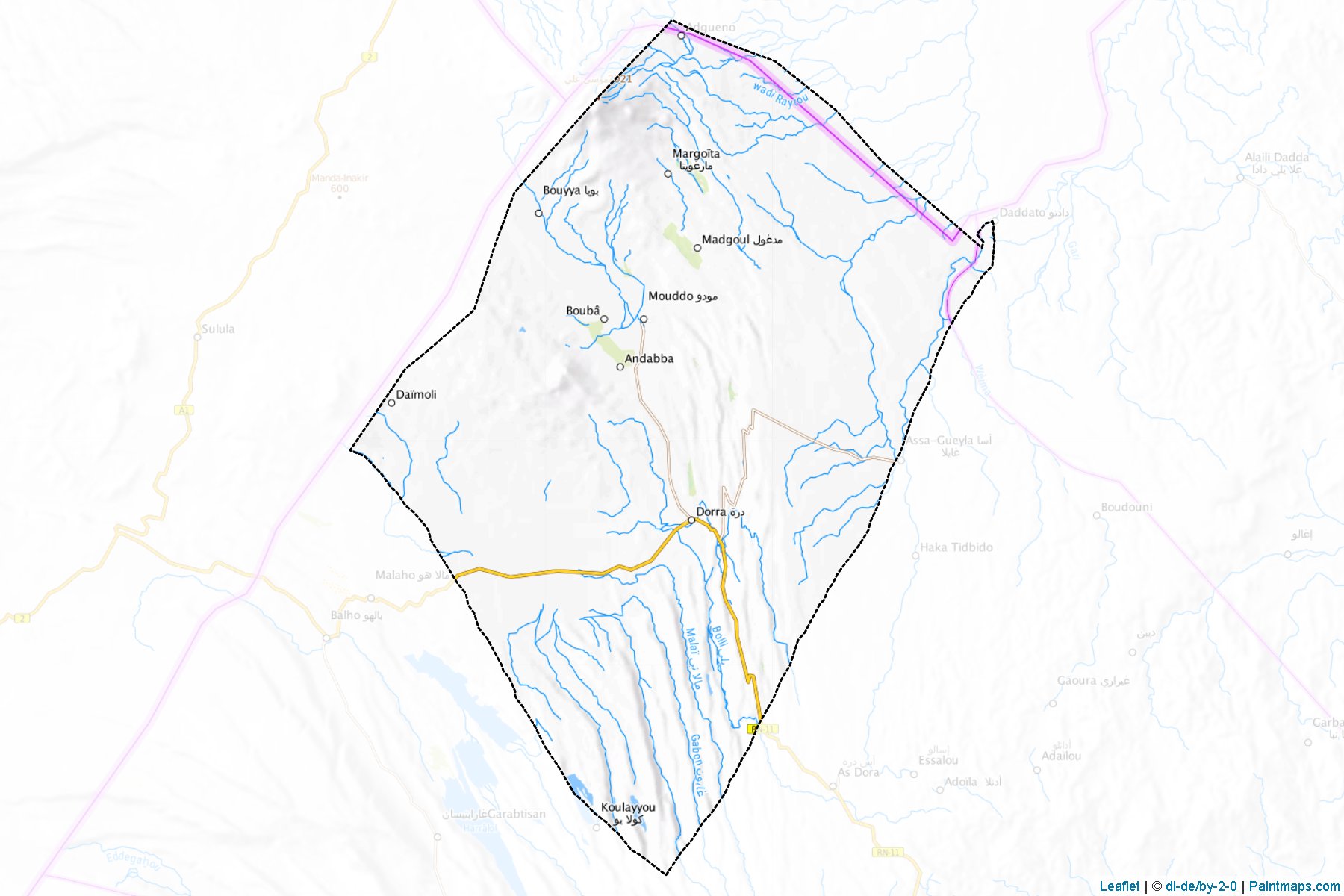 Muestras de recorte de mapas Dorra (Tadjourah)-1