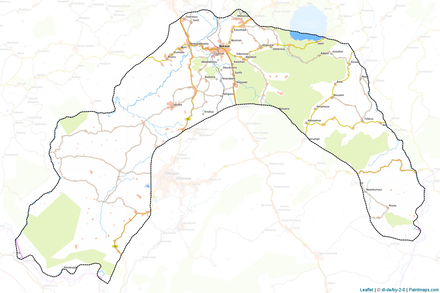 Muestras de recorte de mapas Amansie East (Ashanti)-1