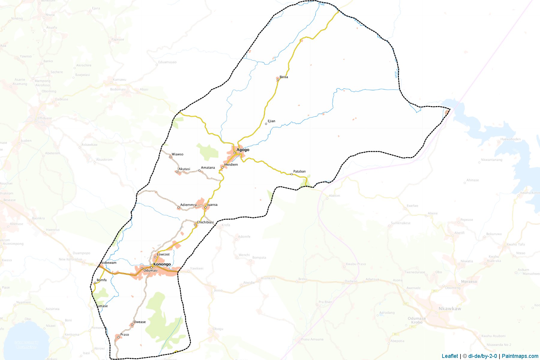 Muestras de recorte de mapas Asante Akim North (Ashanti)-1