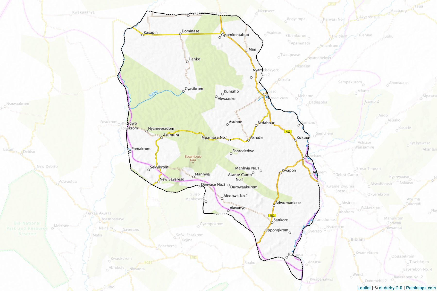 Asunafo (Brong-Ahafo) Map Cropping Samples-1