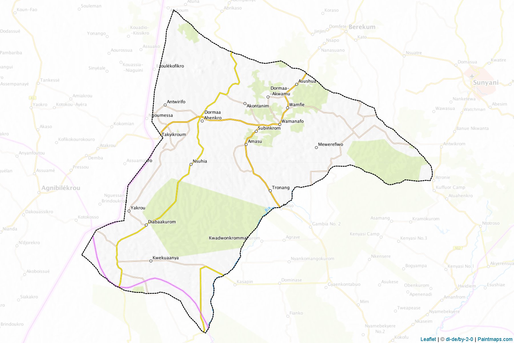 Dormaa (Brong-Ahafo) Map Cropping Samples-1