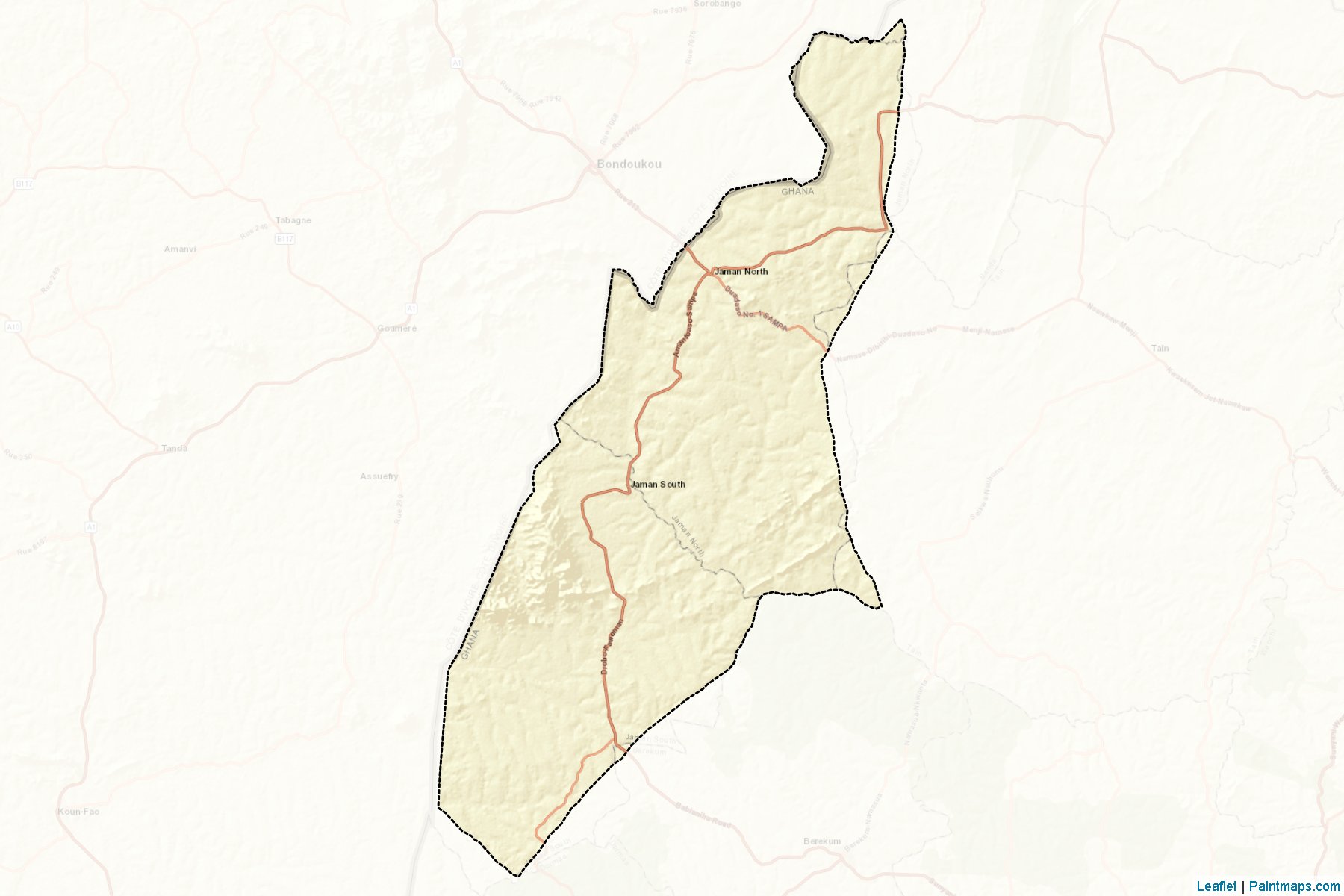 Jaman (Brong-Ahafo) Map Cropping Samples-2