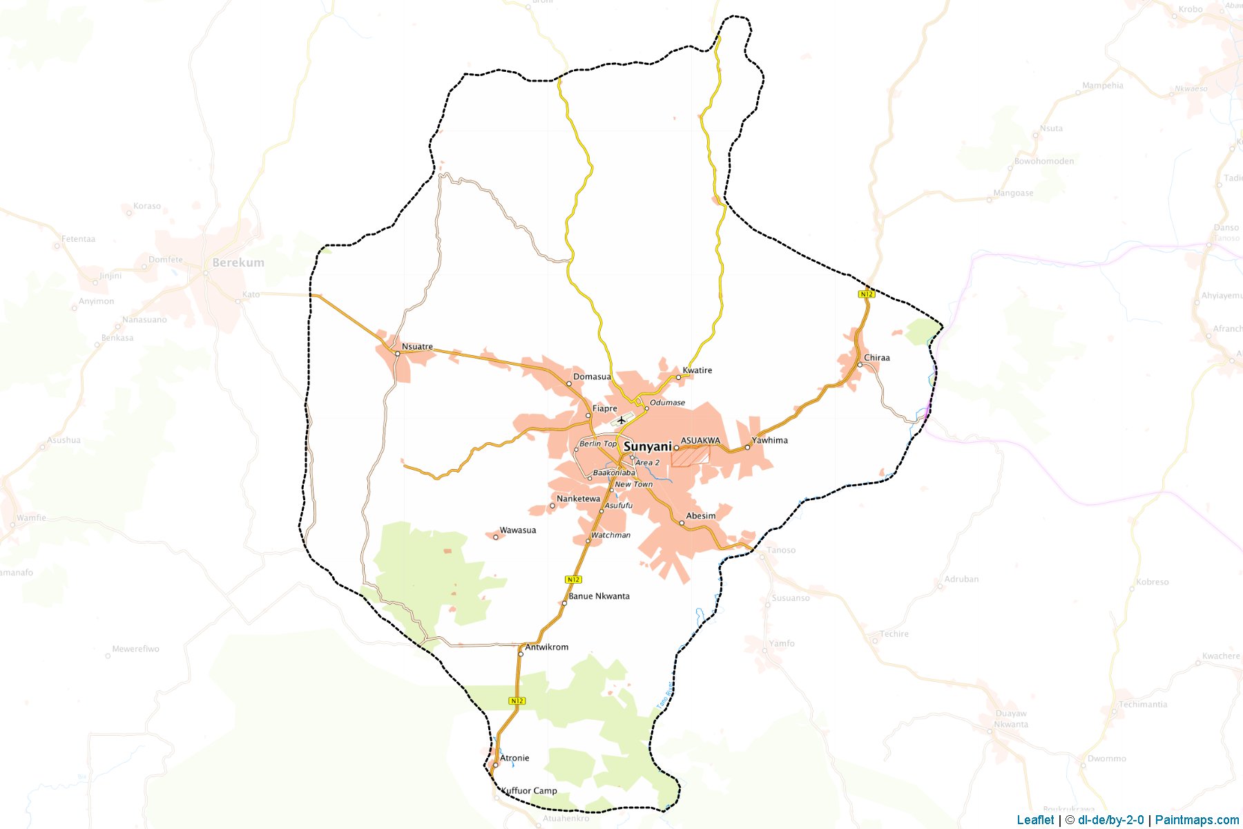 Sunyani (Brong-Ahafo) Map Cropping Samples-1