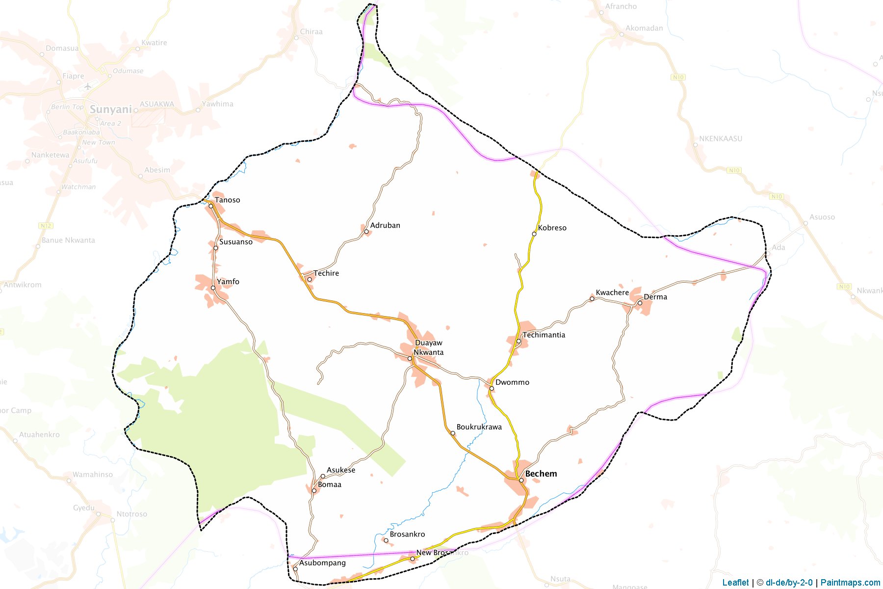 Tano (Brong-Ahafo Bölgesi) Haritası Örnekleri-1