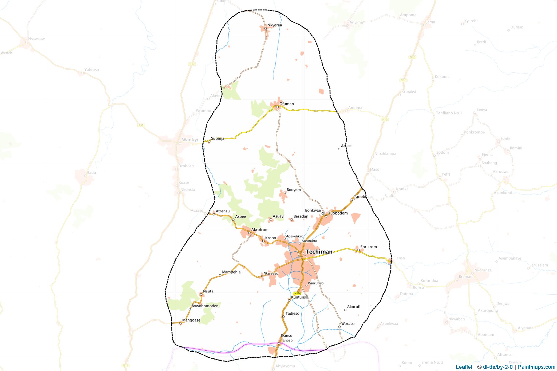 Techiman (Brong-Ahafo) Map Cropping Samples-1