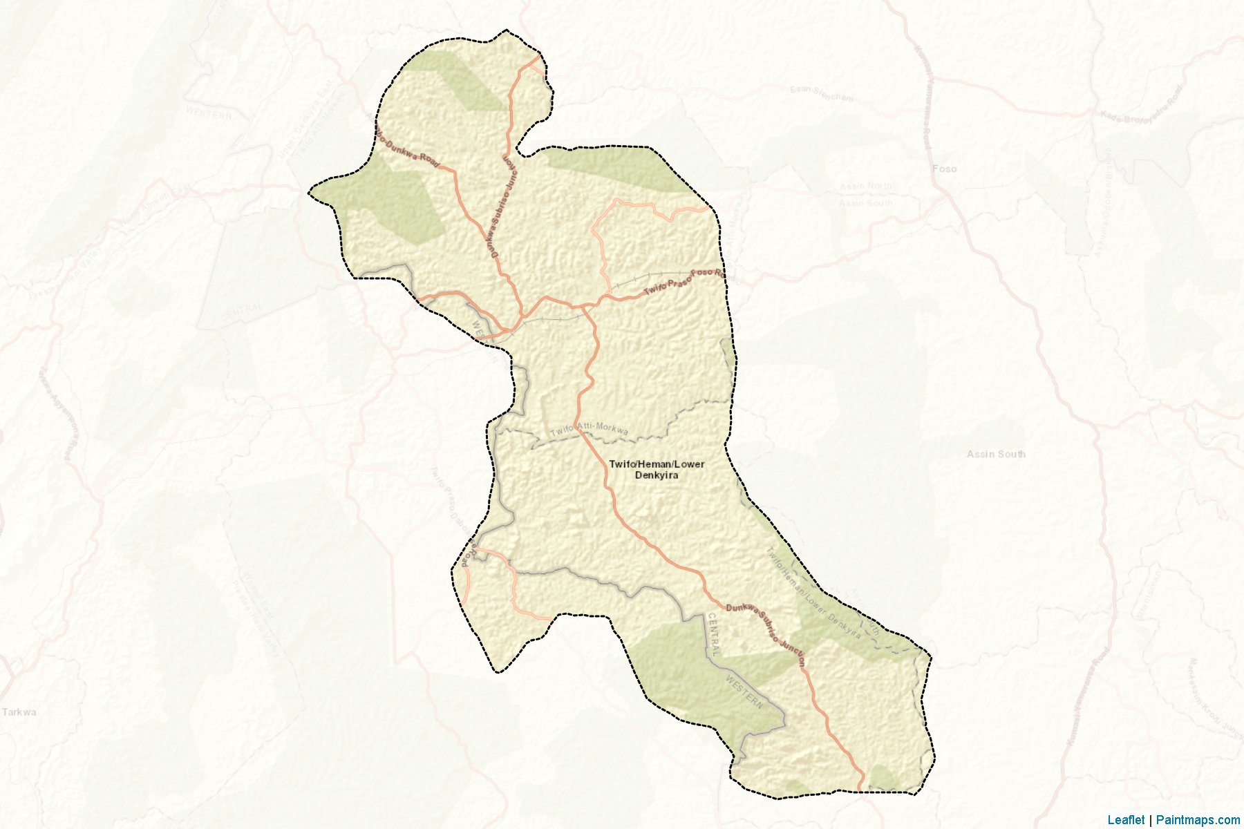 Muestras de recorte de mapas Twifo Heman/ Lower Denkyira (Central)-2