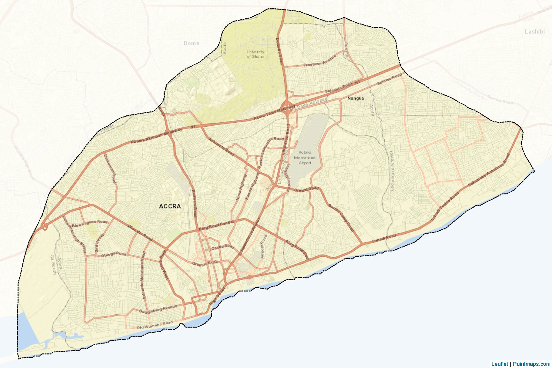 Accra (Greater Accra) Map Cropping Samples-2