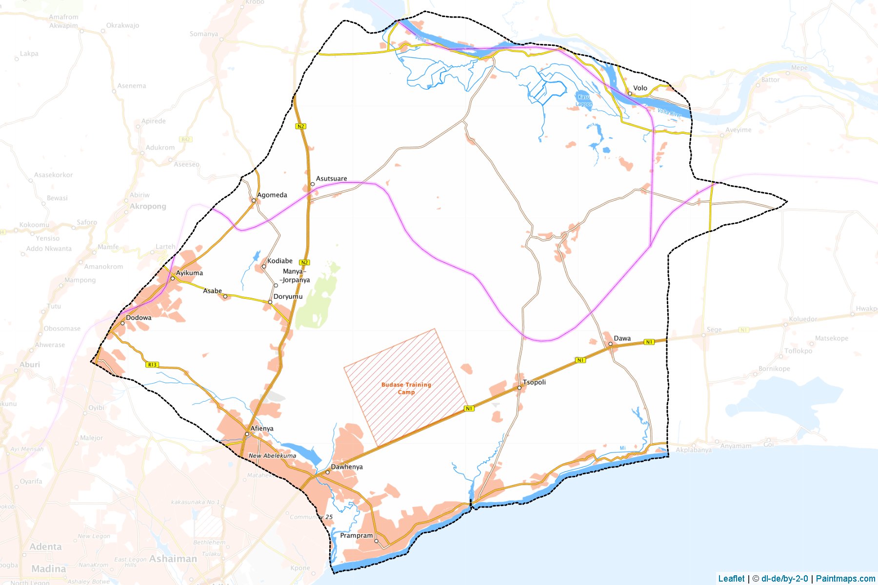 Dangbe West (Greater Accra) Map Cropping Samples-1