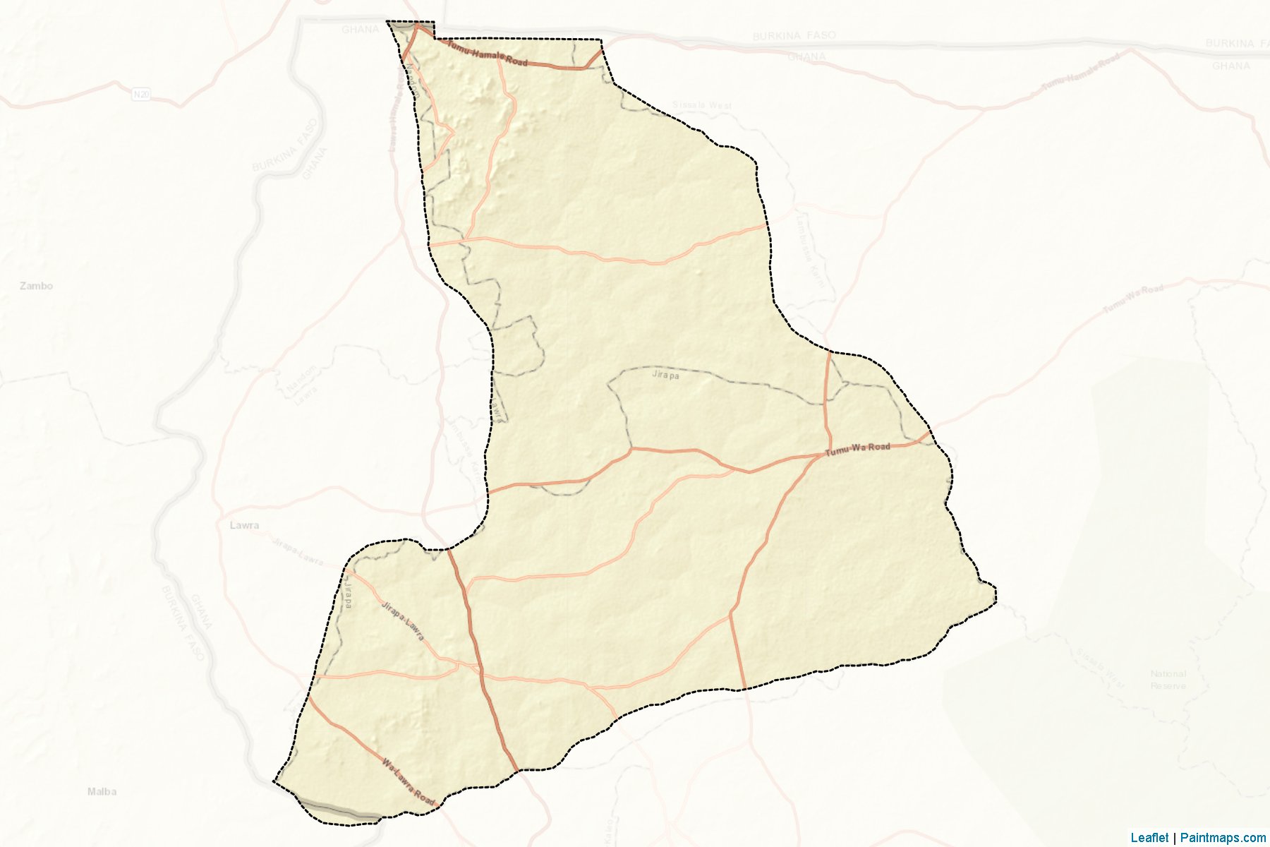 Muestras de recorte de mapas Jirapa/ Lambussie (Upper West)-2