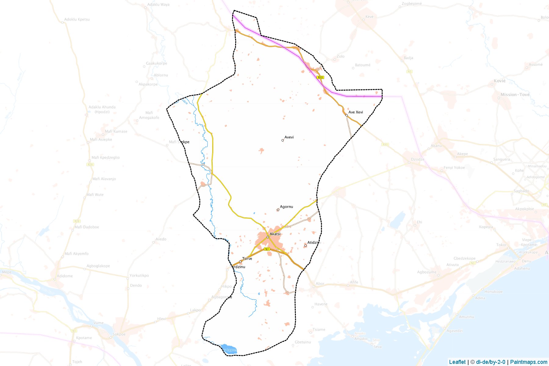 Muestras de recorte de mapas Akatsi (Volta)-1