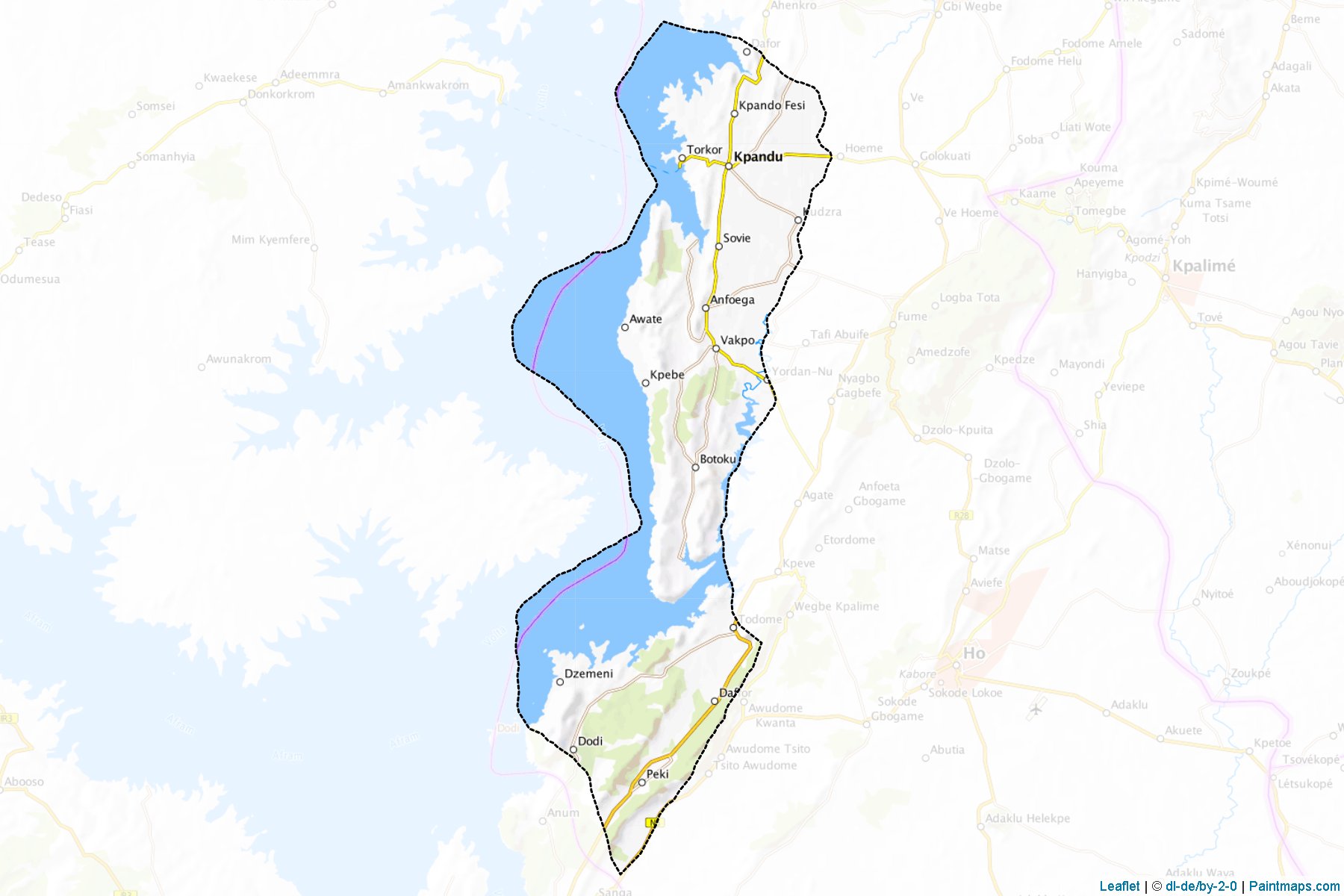 Muestras de recorte de mapas Kpandu (Volta)-1