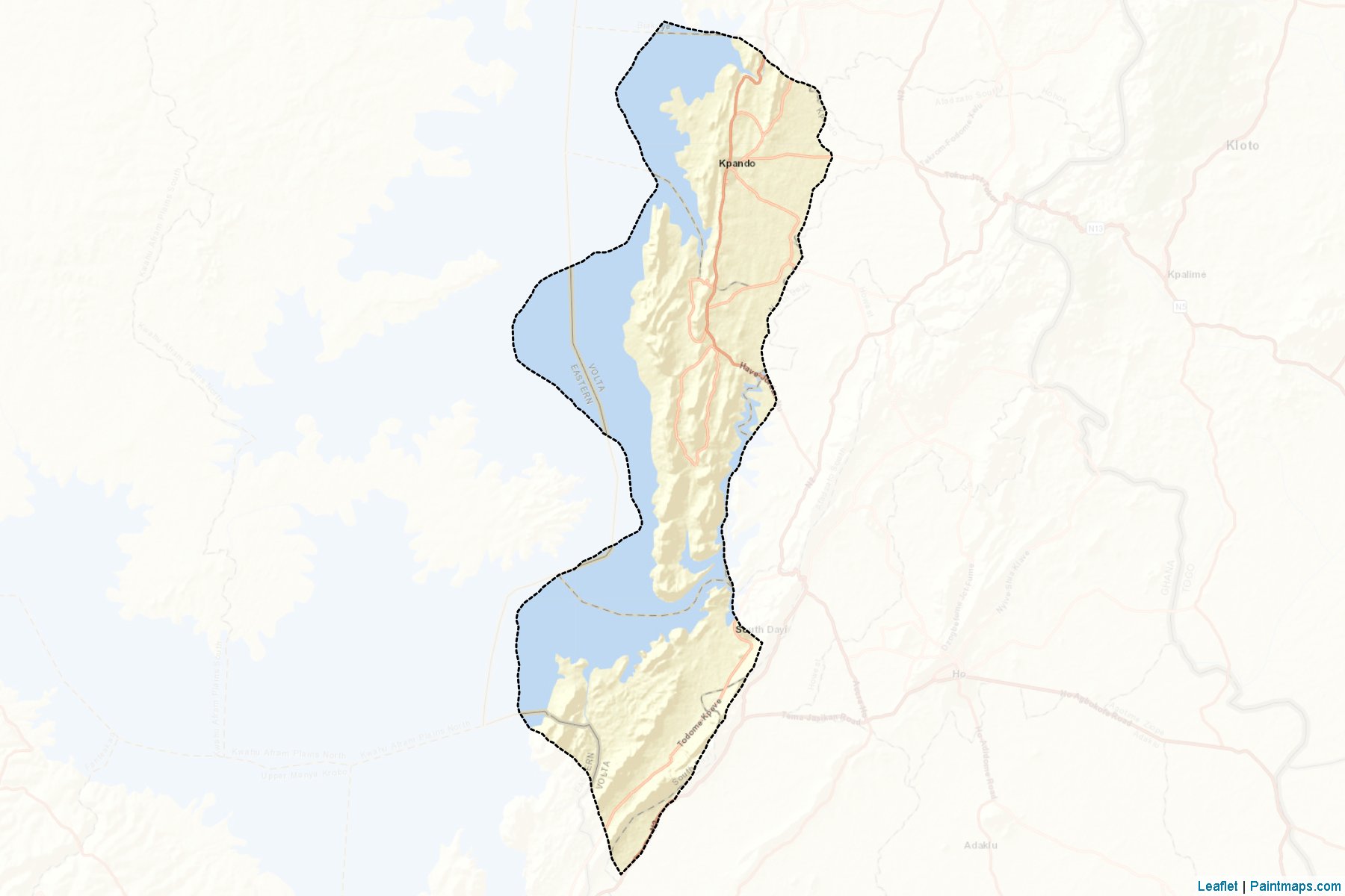 Muestras de recorte de mapas Kpandu (Volta)-2